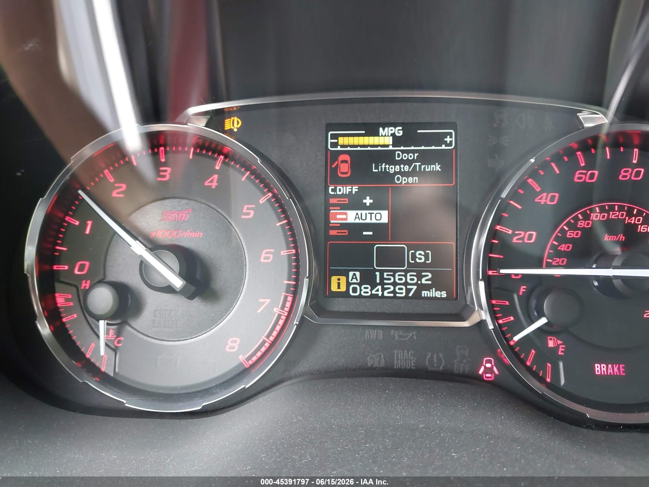 2015 Subaru Wrx Sti Gray vin: JF1VA2P69F9806857