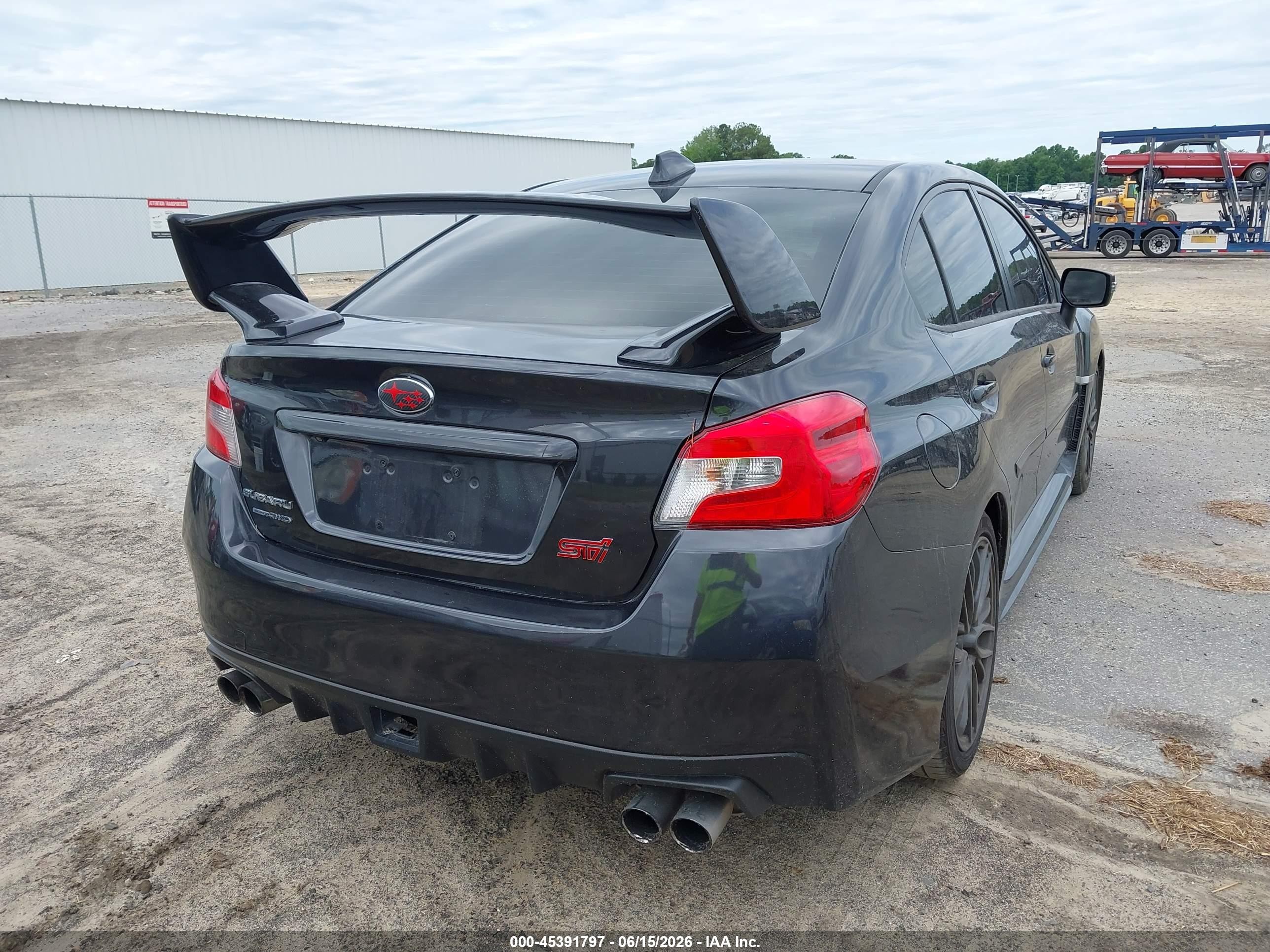 2015 Subaru Wrx Sti Gray vin: JF1VA2P69F9806857