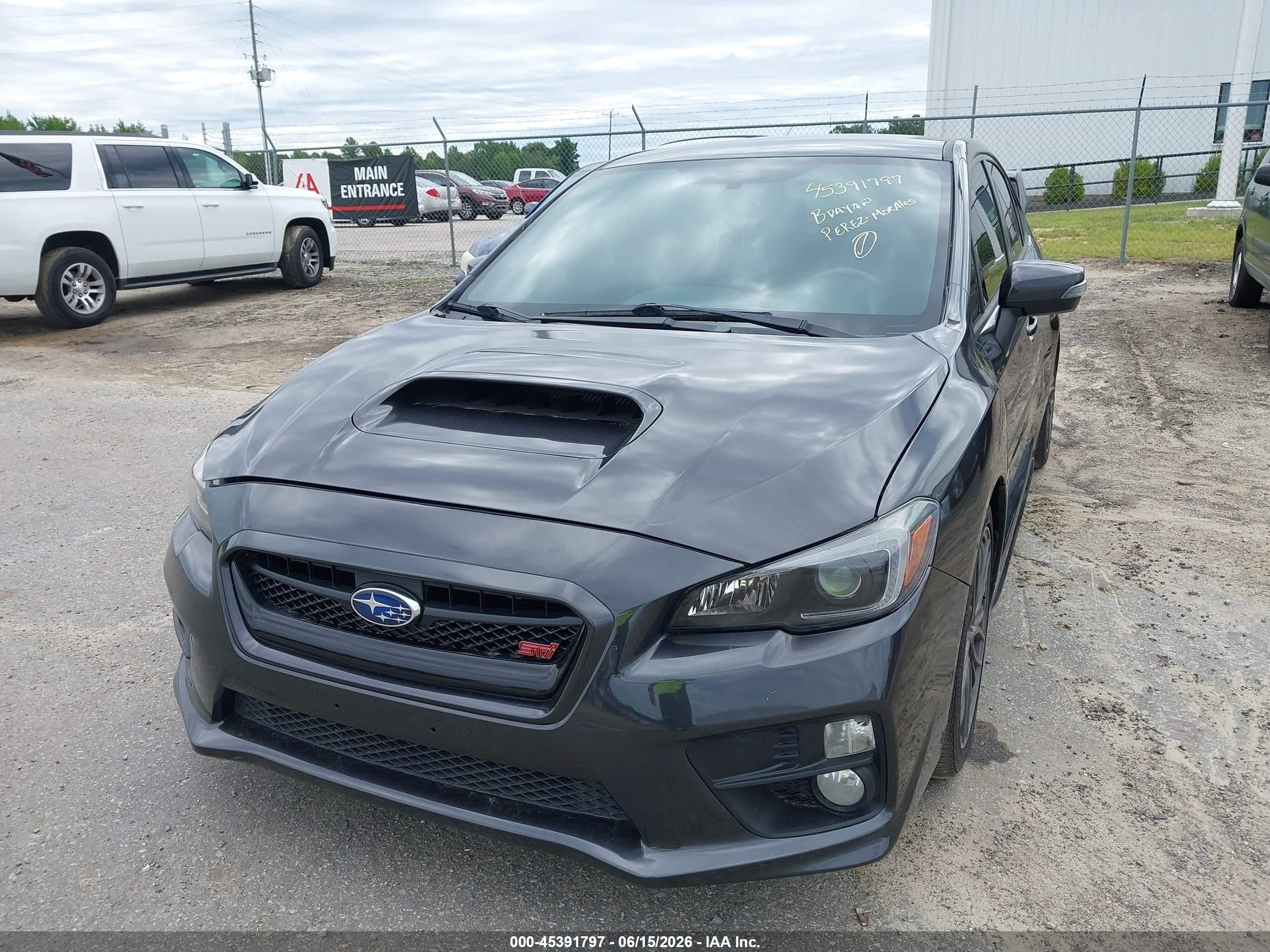 2015 Subaru Wrx Sti Gray vin: JF1VA2P69F9806857