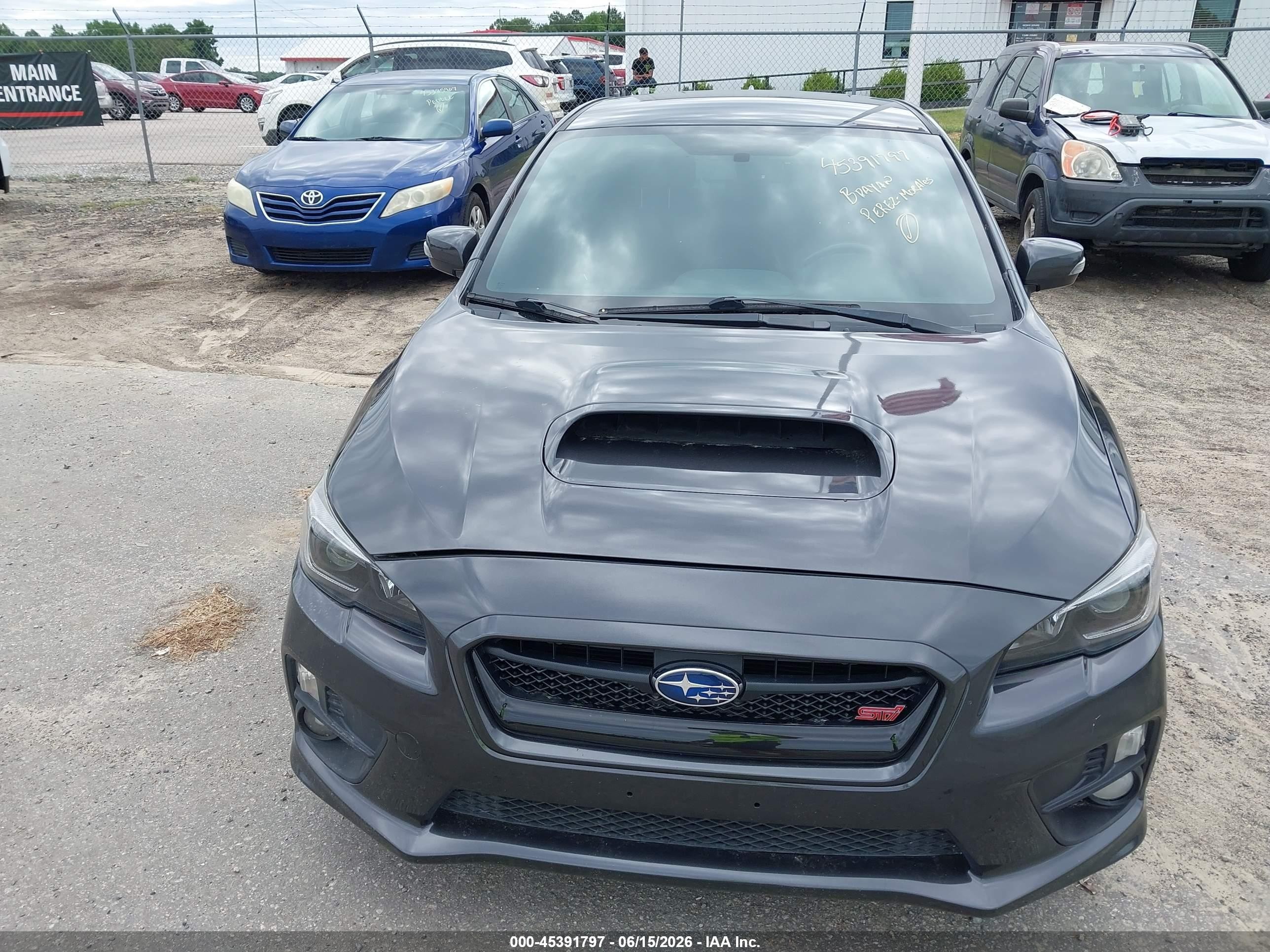 2015 Subaru Wrx Sti Gray vin: JF1VA2P69F9806857