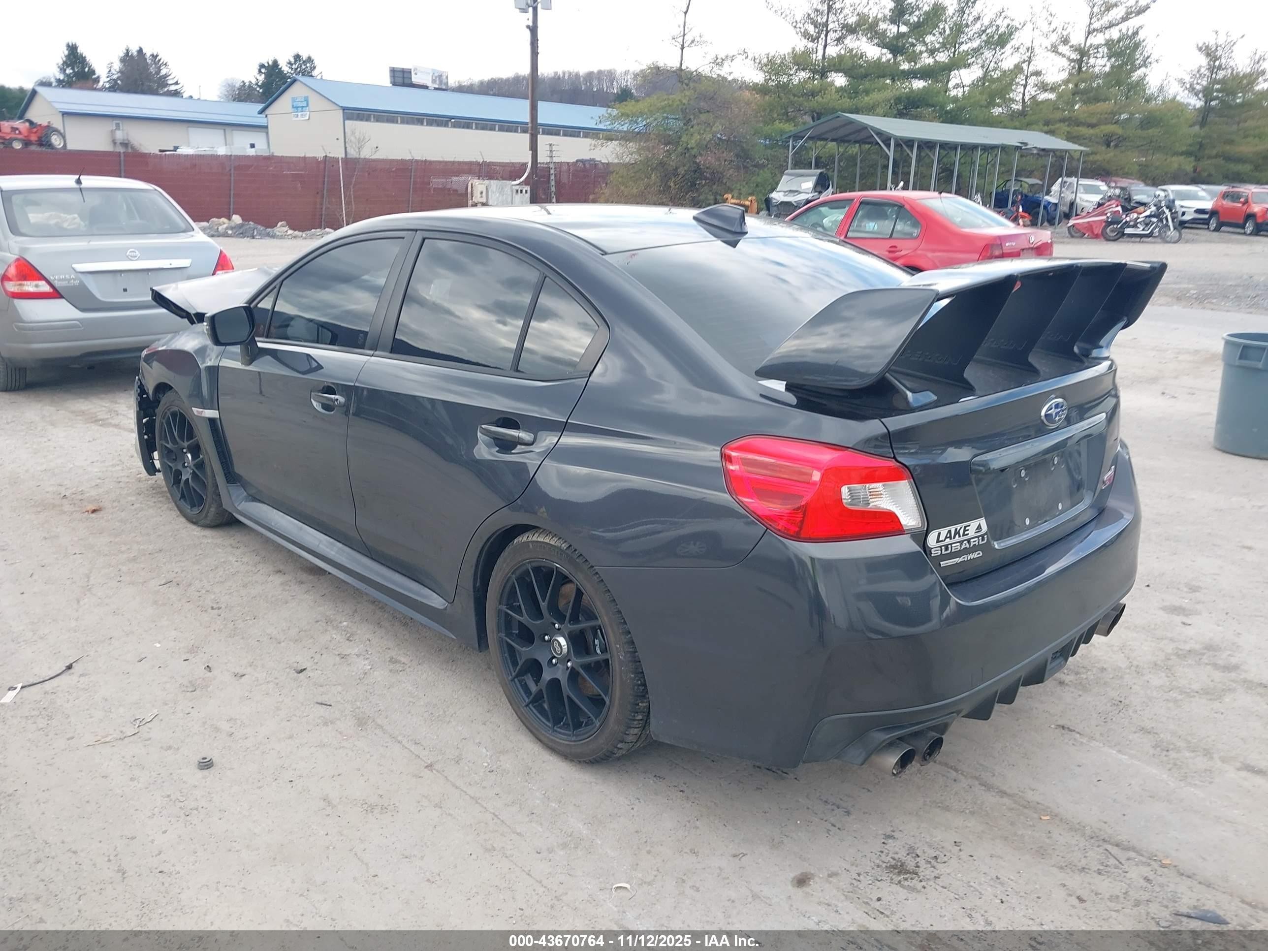2015 Subaru Wrx Sti   Black vin: JF1VA2P6XF9836658