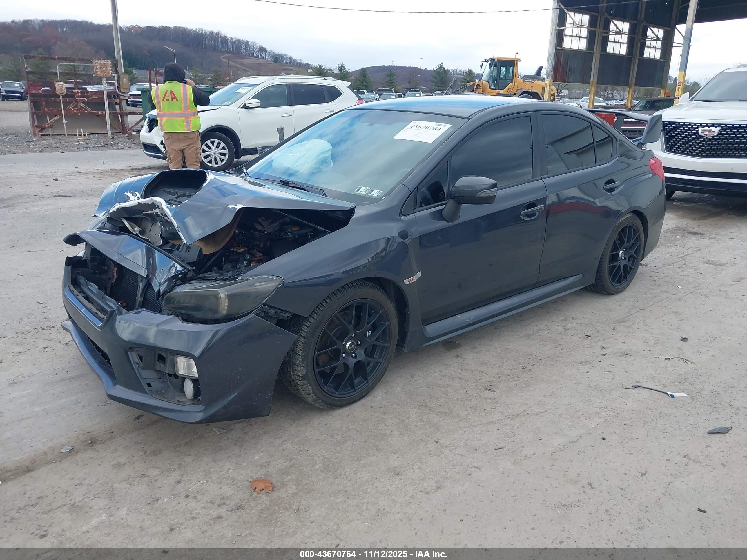 2015 Subaru Wrx Sti   Black vin: JF1VA2P6XF9836658