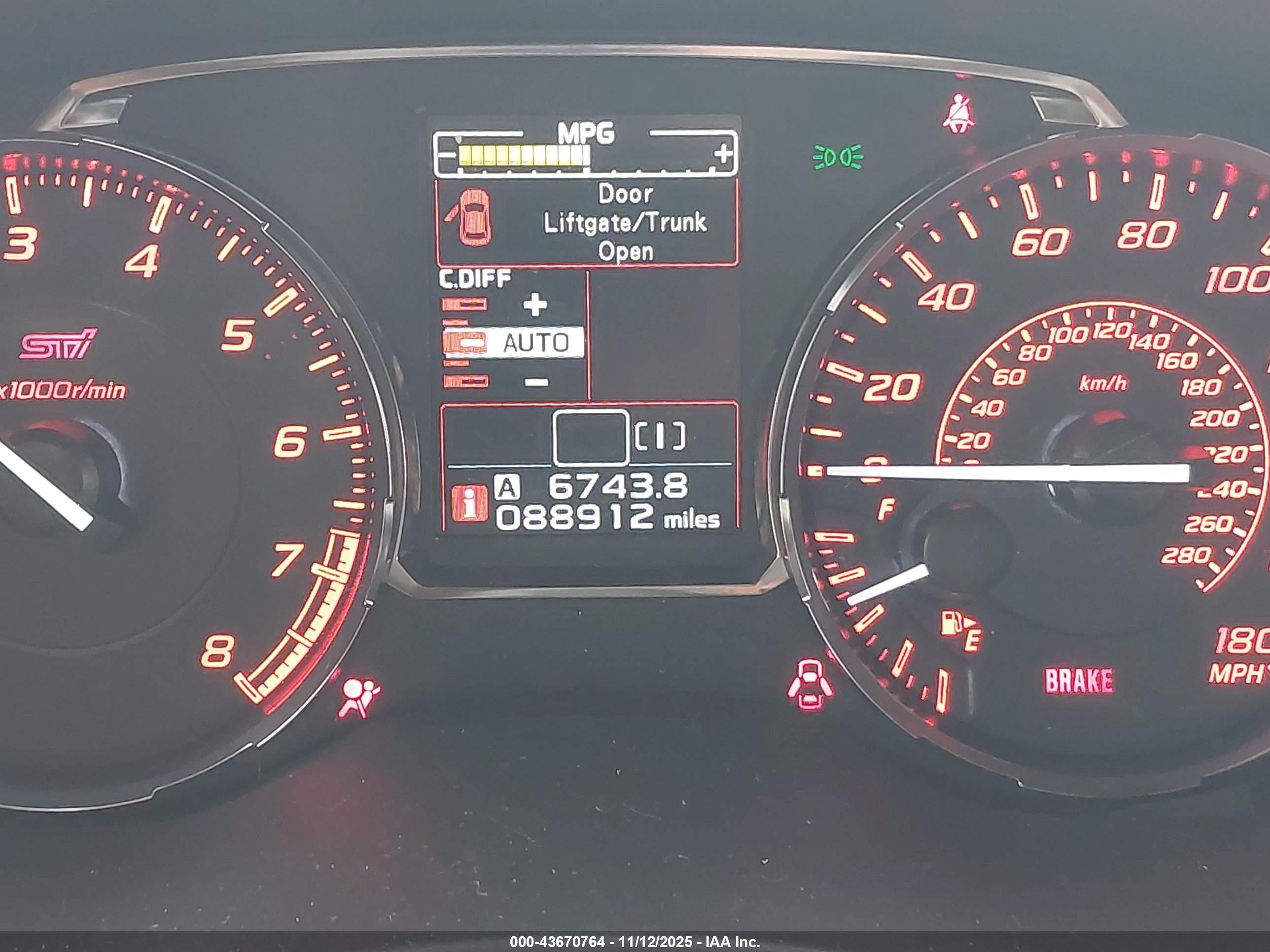 2015 Subaru Wrx Sti   Black vin: JF1VA2P6XF9836658