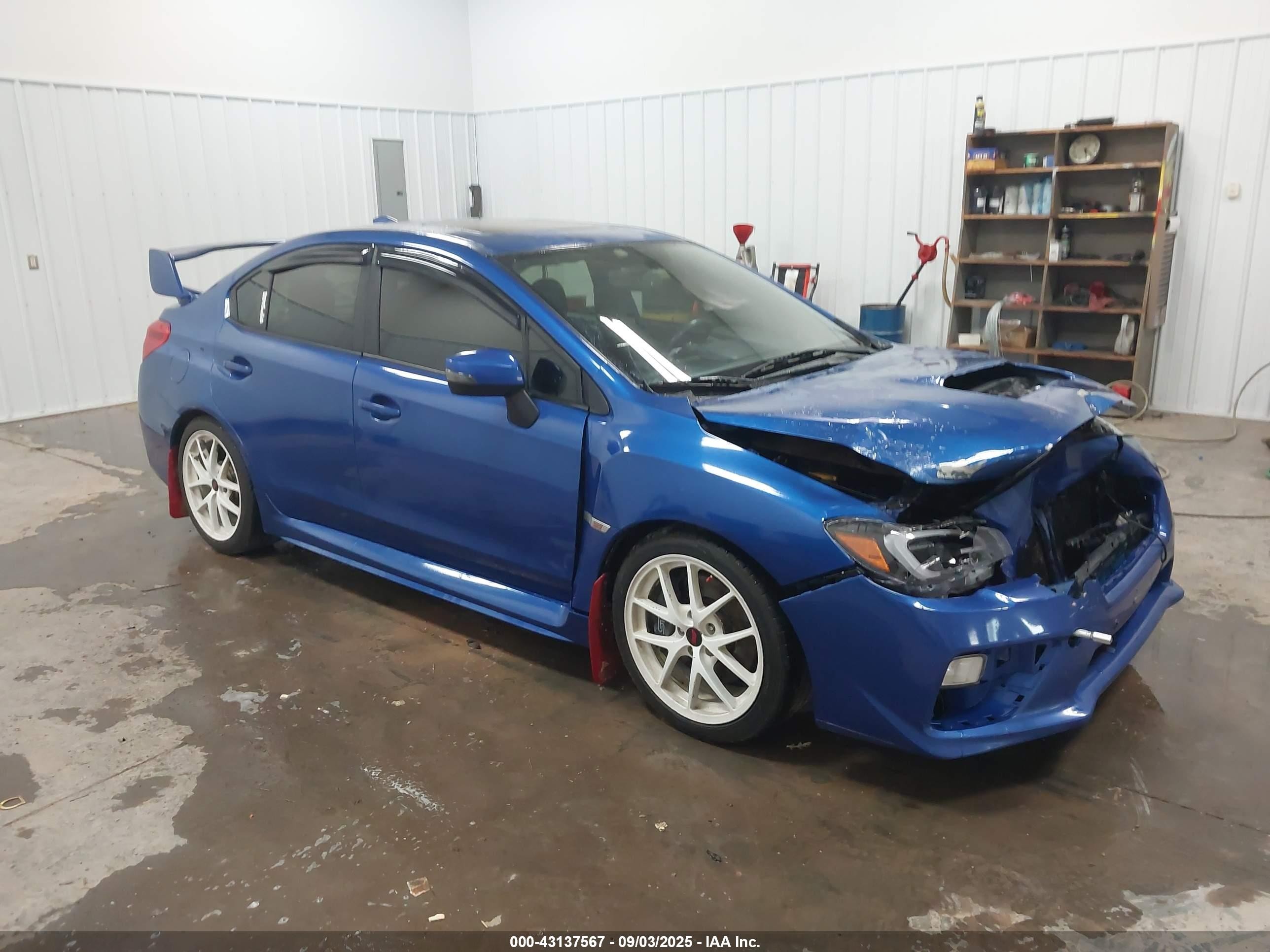 2015 Subaru Wrx Sti Limited Blue vin: JF1VA2S60F9818385