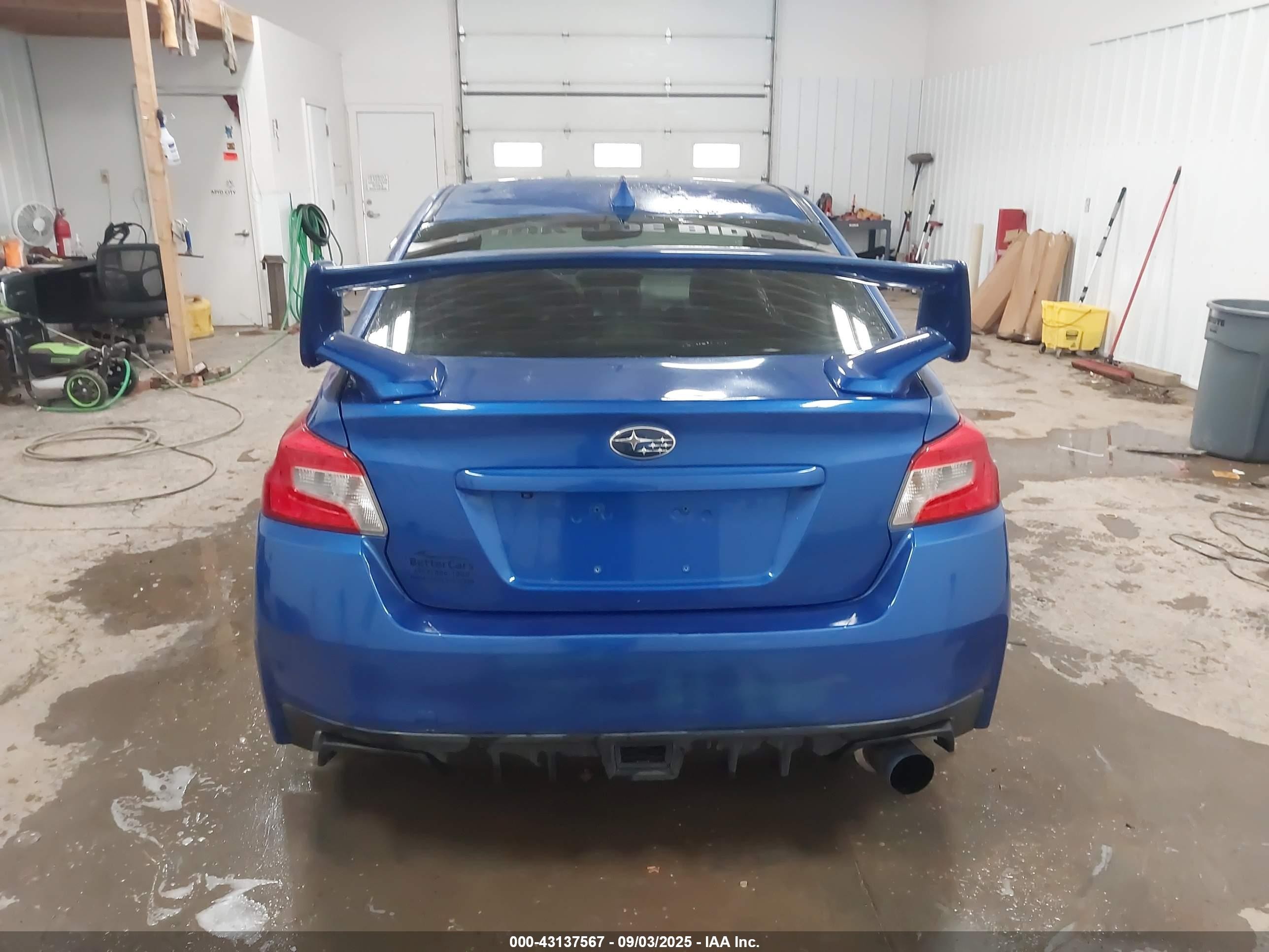 2015 Subaru Wrx Sti Limited Blue vin: JF1VA2S60F9818385