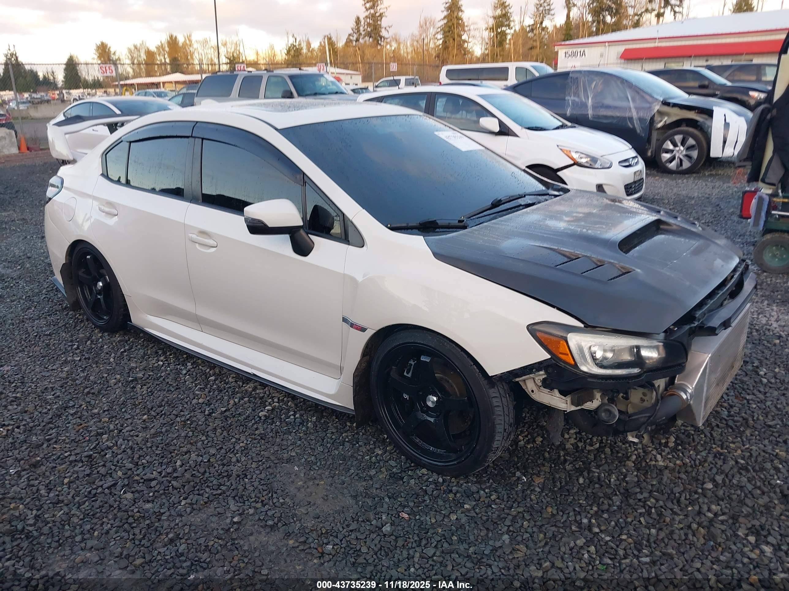 2015 Subaru Wrx Sti Limited White vin: JF1VA2S62F9809641