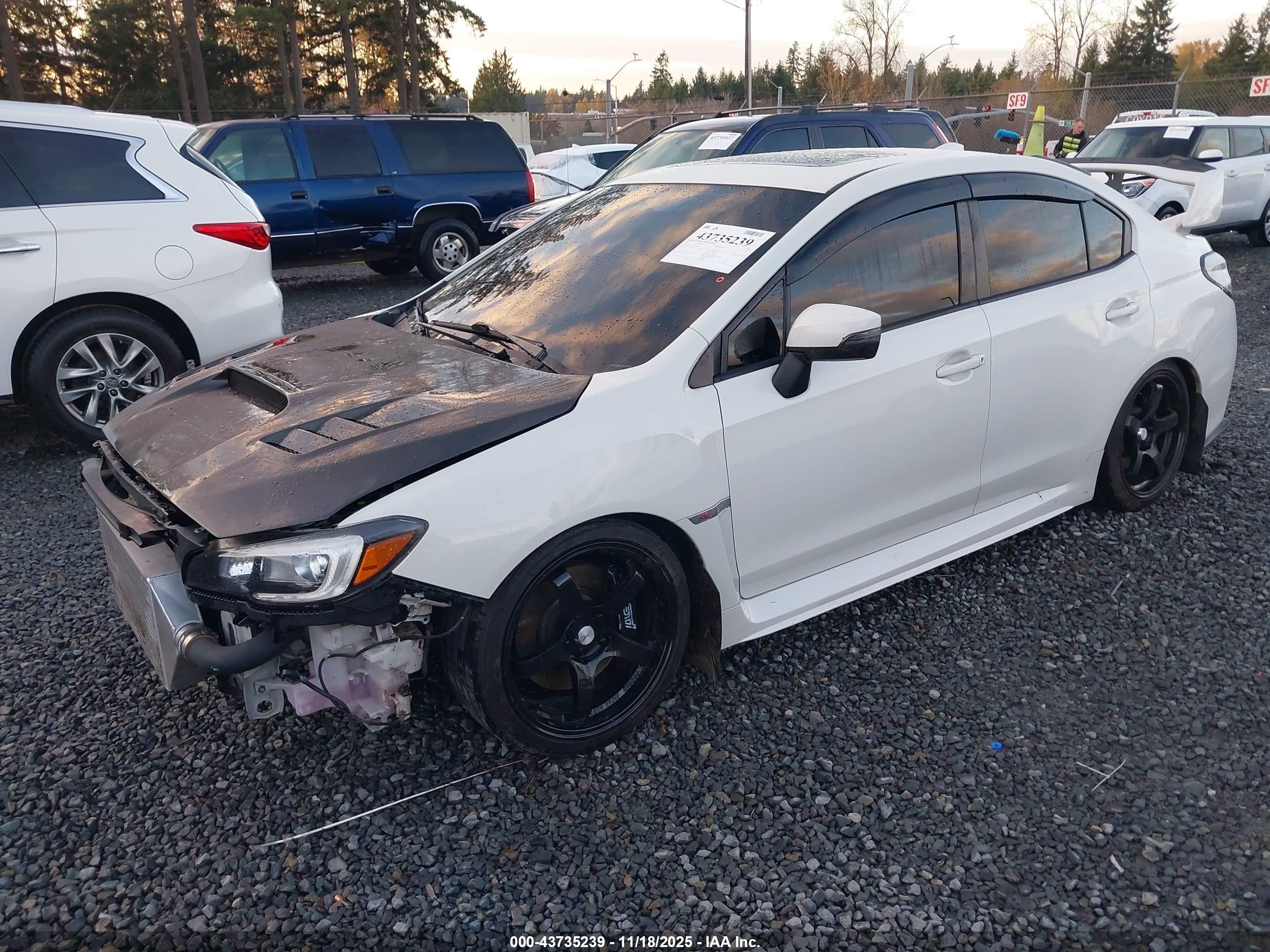 2015 Subaru Wrx Sti Limited White vin: JF1VA2S62F9809641