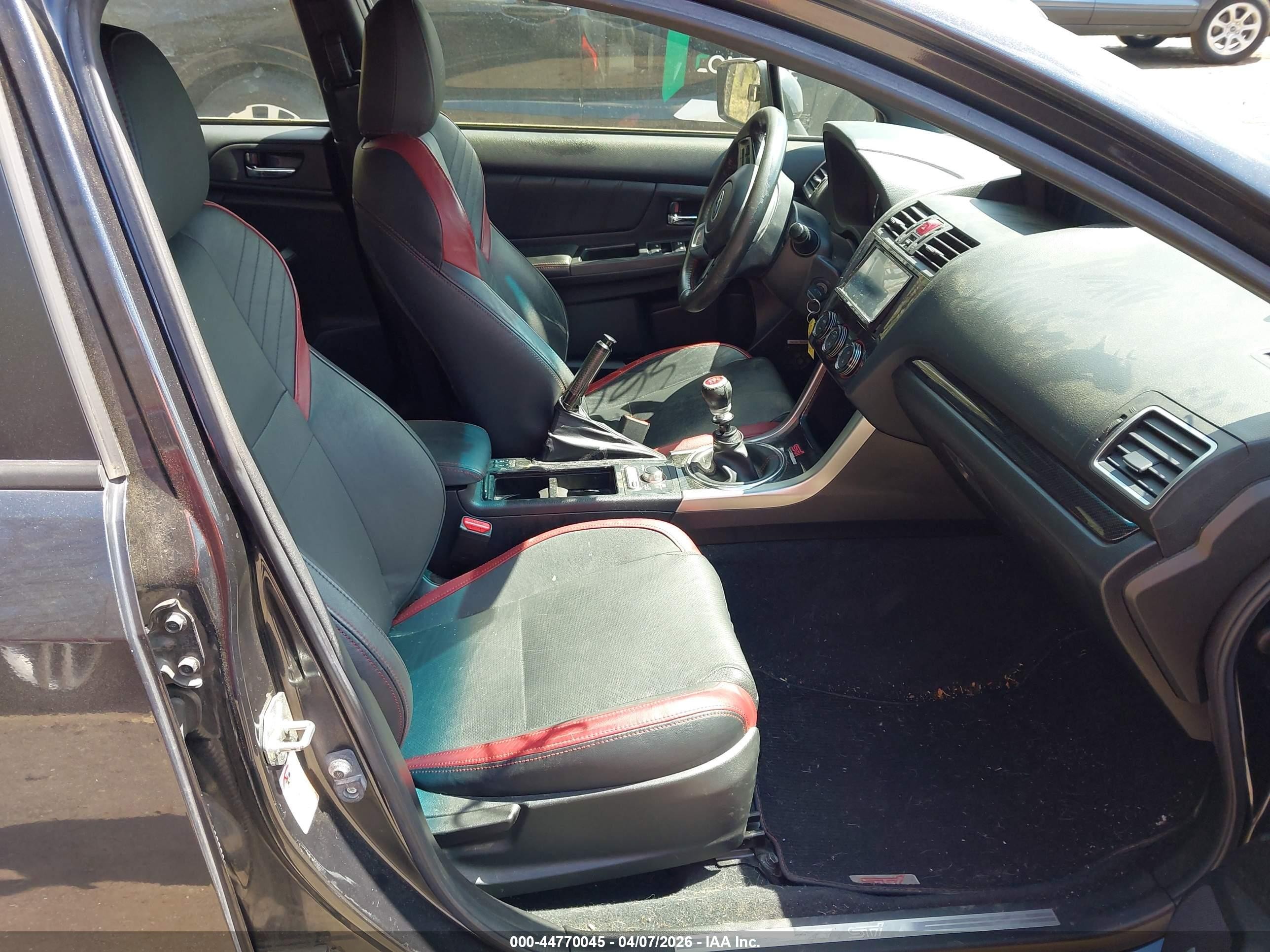 2015 Subaru Wrx Sti Limited Black vin: JF1VA2S65F9809830