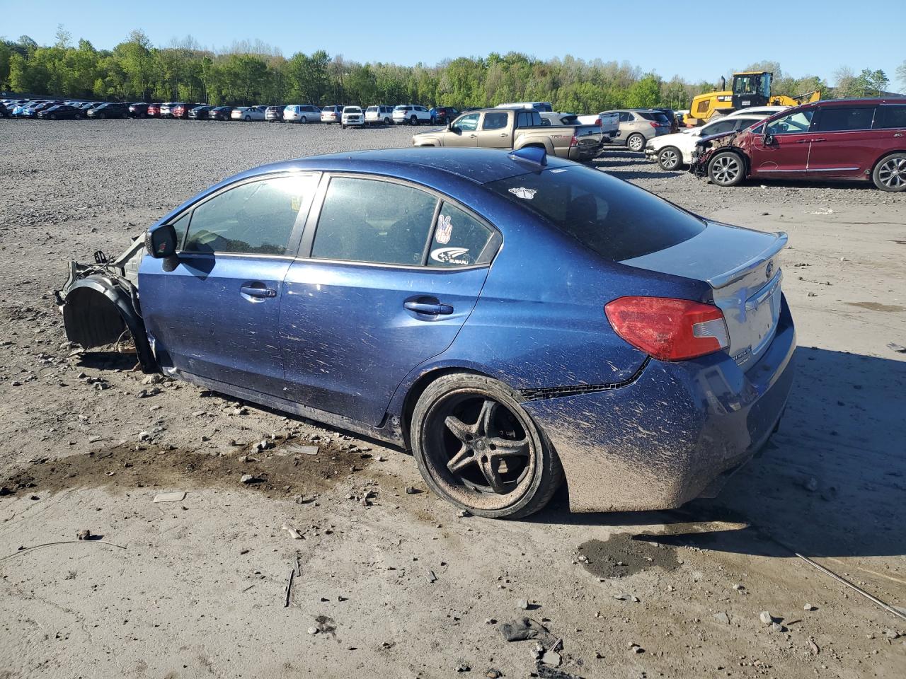 2015 Subaru Wrx Sti Limited Blue vin: JF1VA2S65F9811240 Damage: Left Qtr Panel, Dent(S) W/ Paint Dmg, 2 To 3 Inches