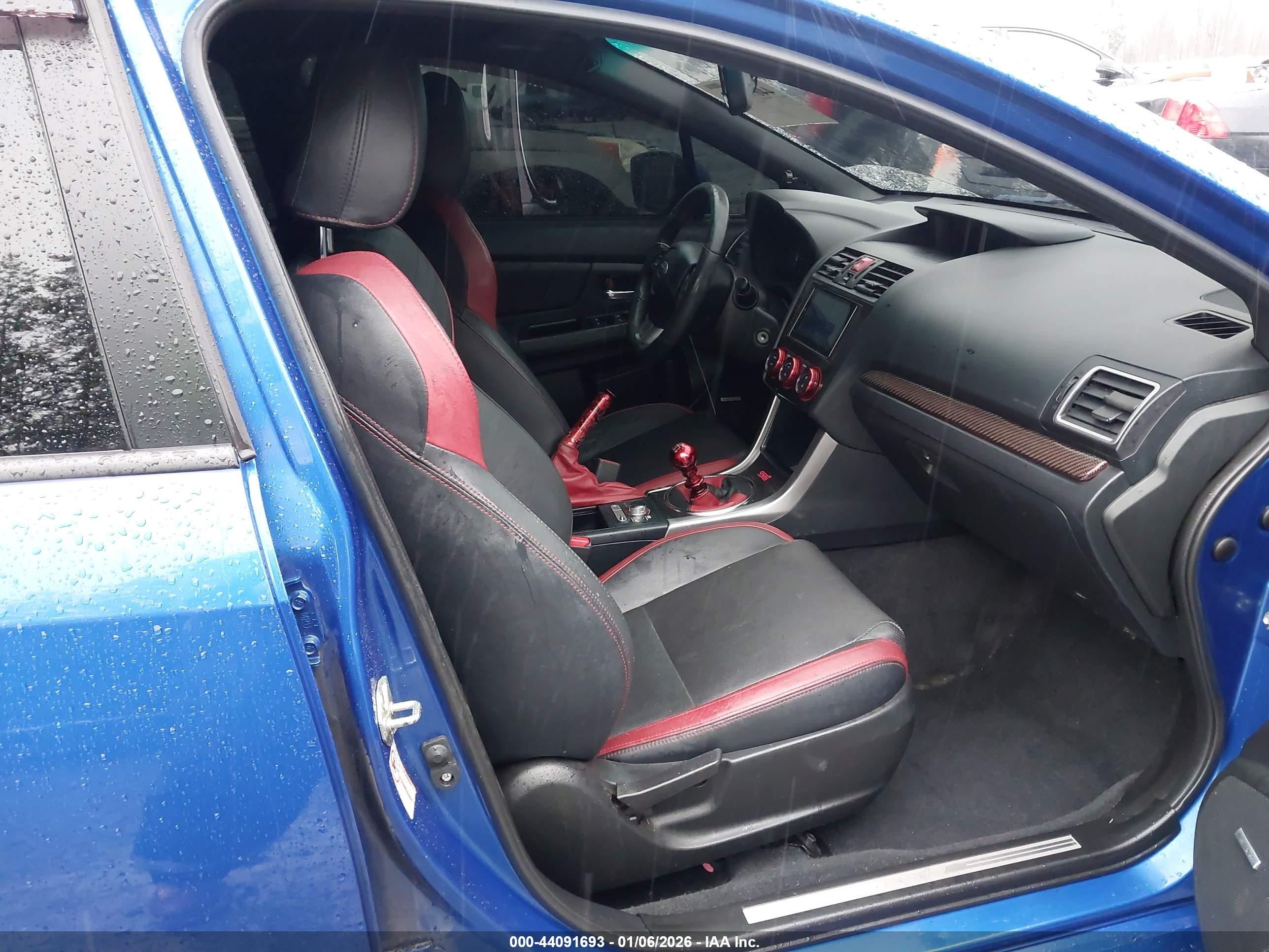 2015 Subaru Wrx Sti Limited Blue vin: JF1VA2S65F9836915