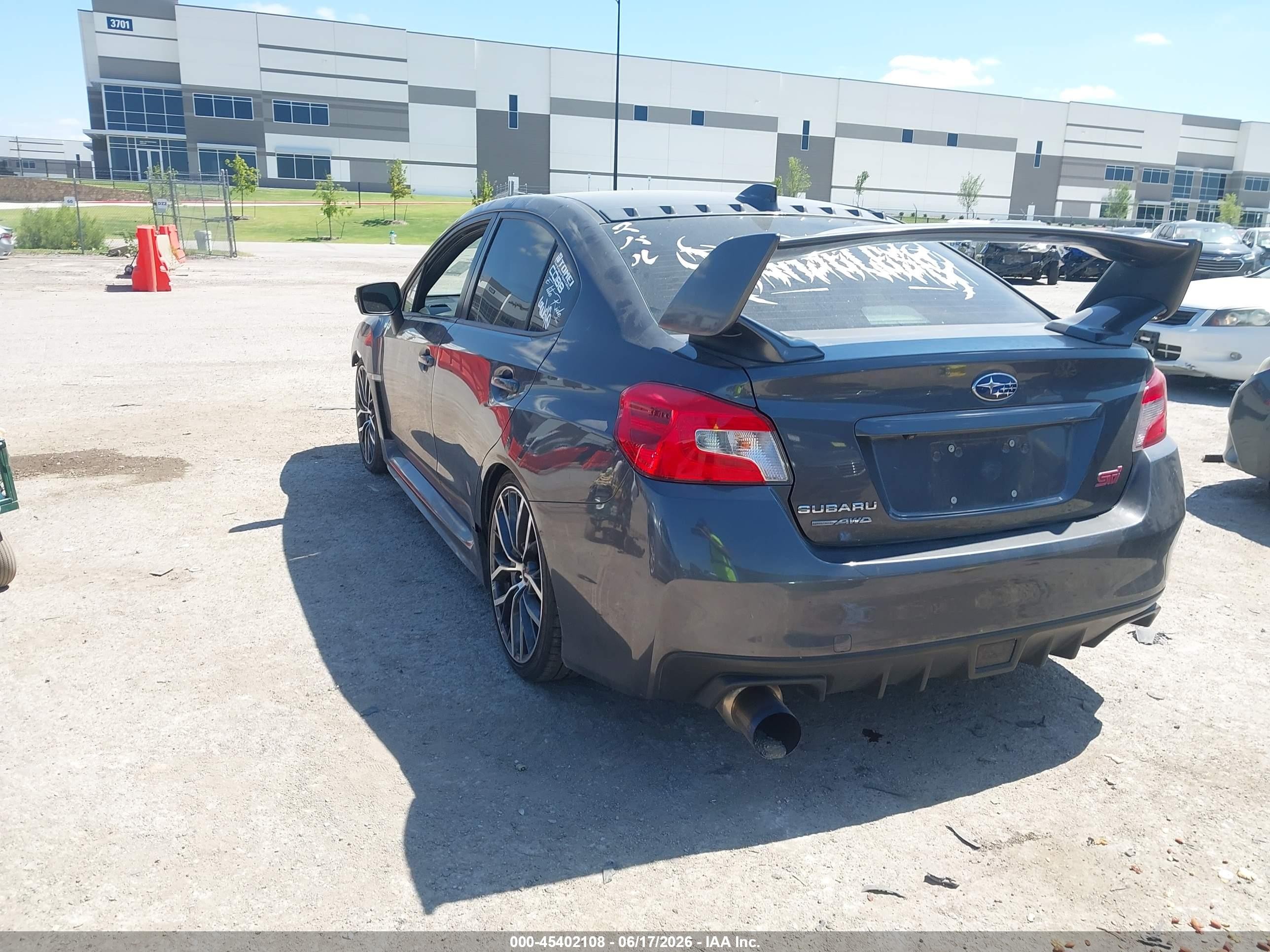 2020 Subaru Wrx Sti   Gray vin: JF1VA2S67L9815401