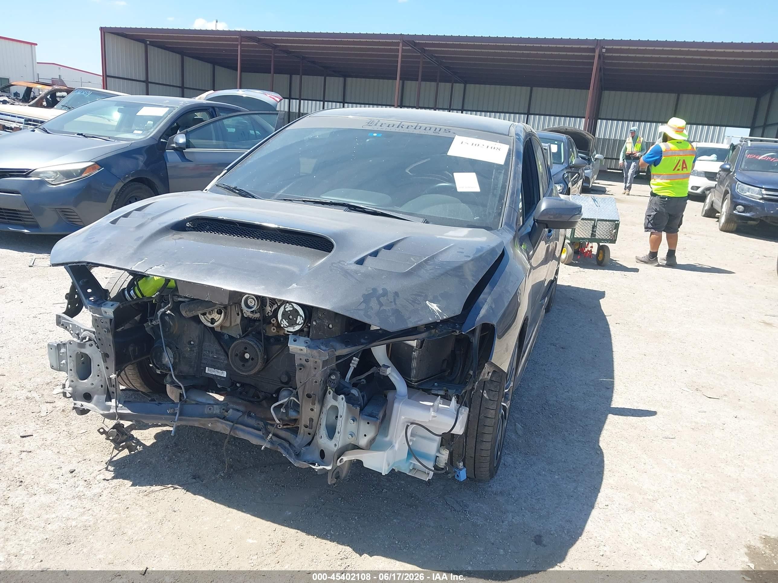 2020 Subaru Wrx Sti   Gray vin: JF1VA2S67L9815401
