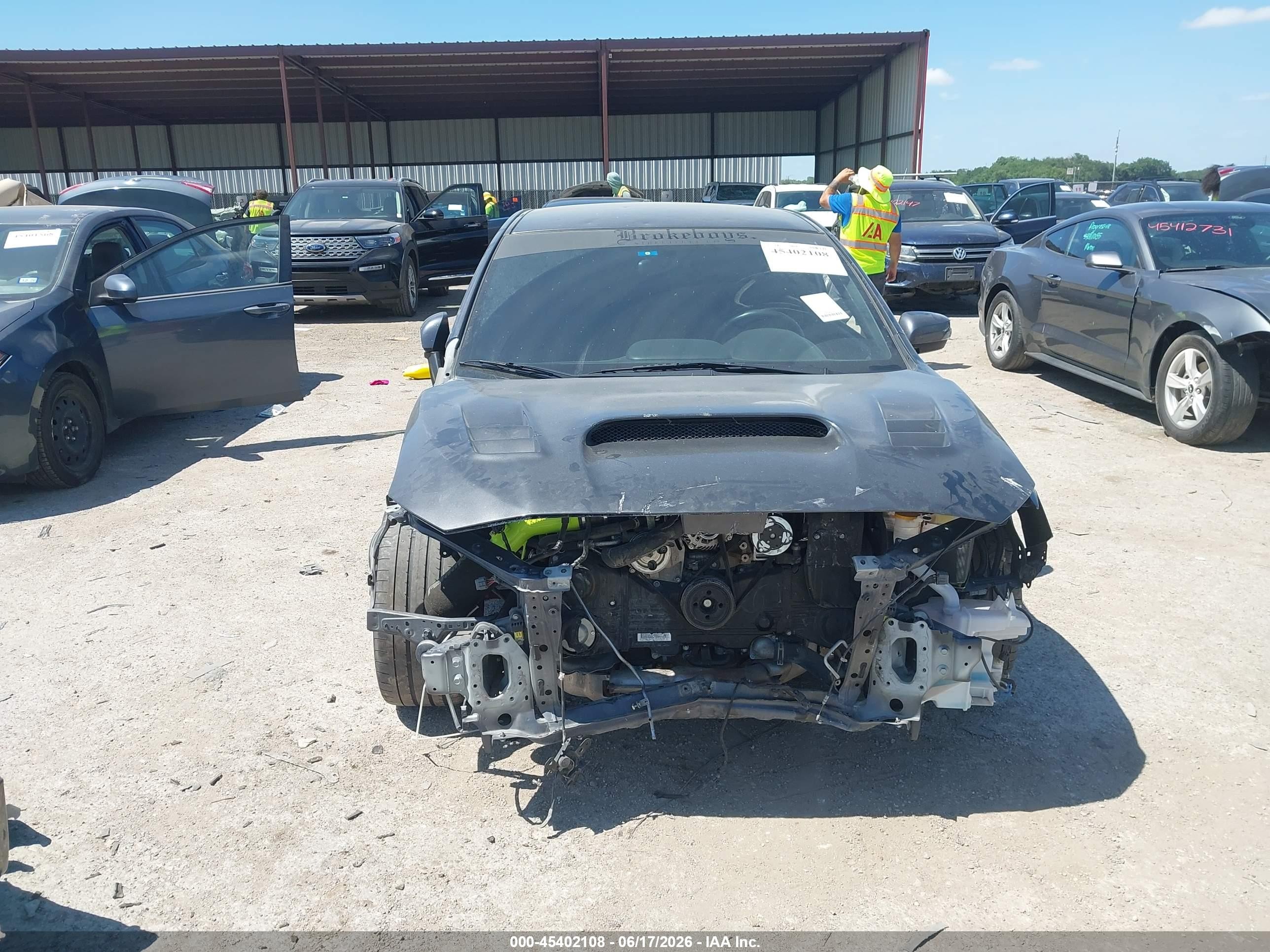2020 Subaru Wrx Sti   Gray vin: JF1VA2S67L9815401