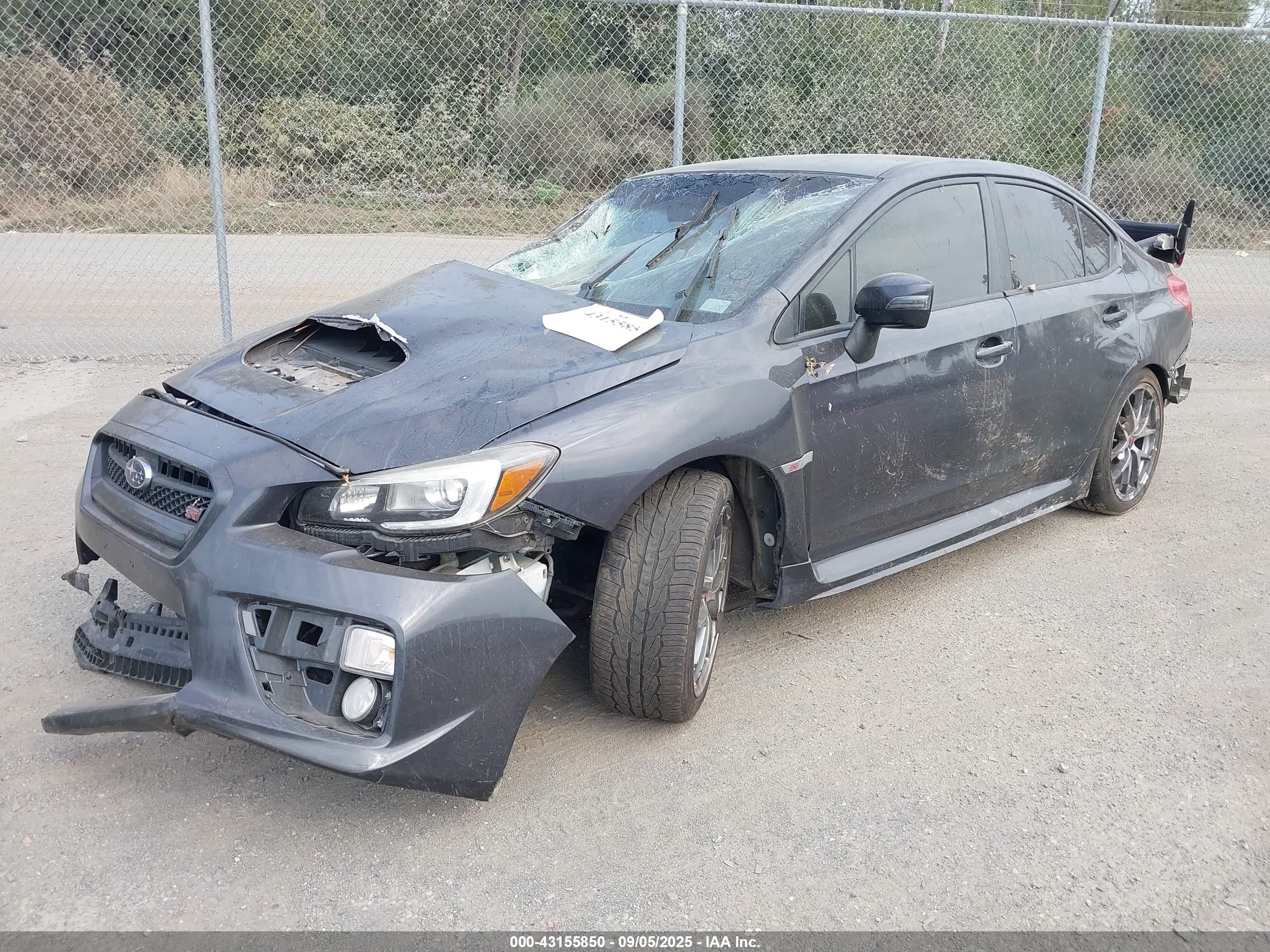 2015 Subaru Wrx Sti Limited Gray vin: JF1VA2S68F9803391