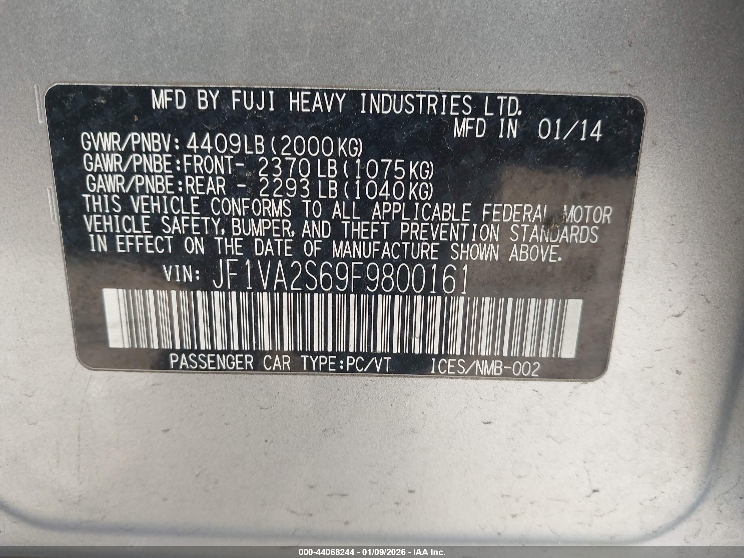 2015 Subaru Wrx Sti Limited Silver vin: JF1VA2S69F9800161