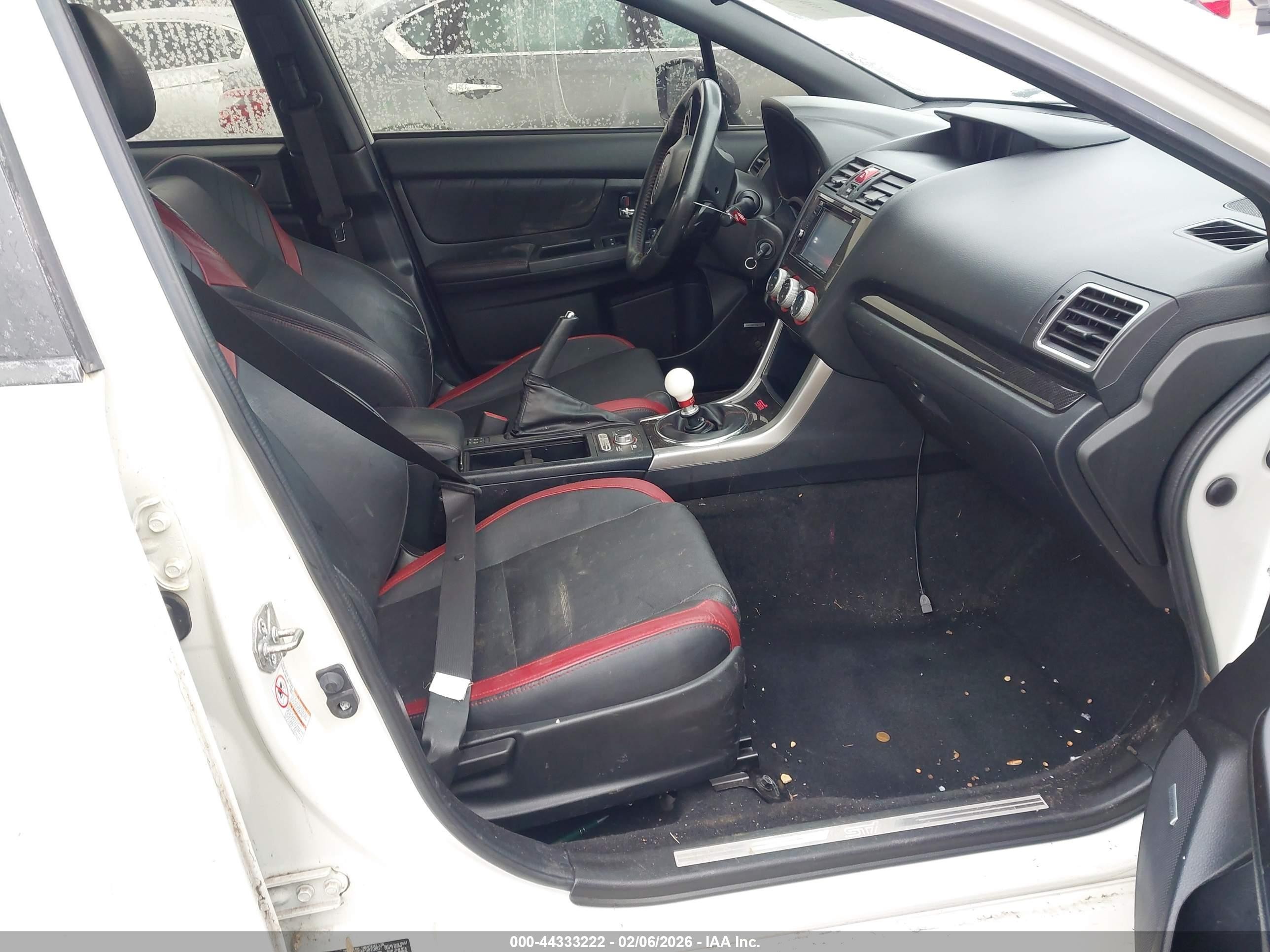 2015 Subaru Wrx Sti Limited White vin: JF1VA2S6XF9820807
