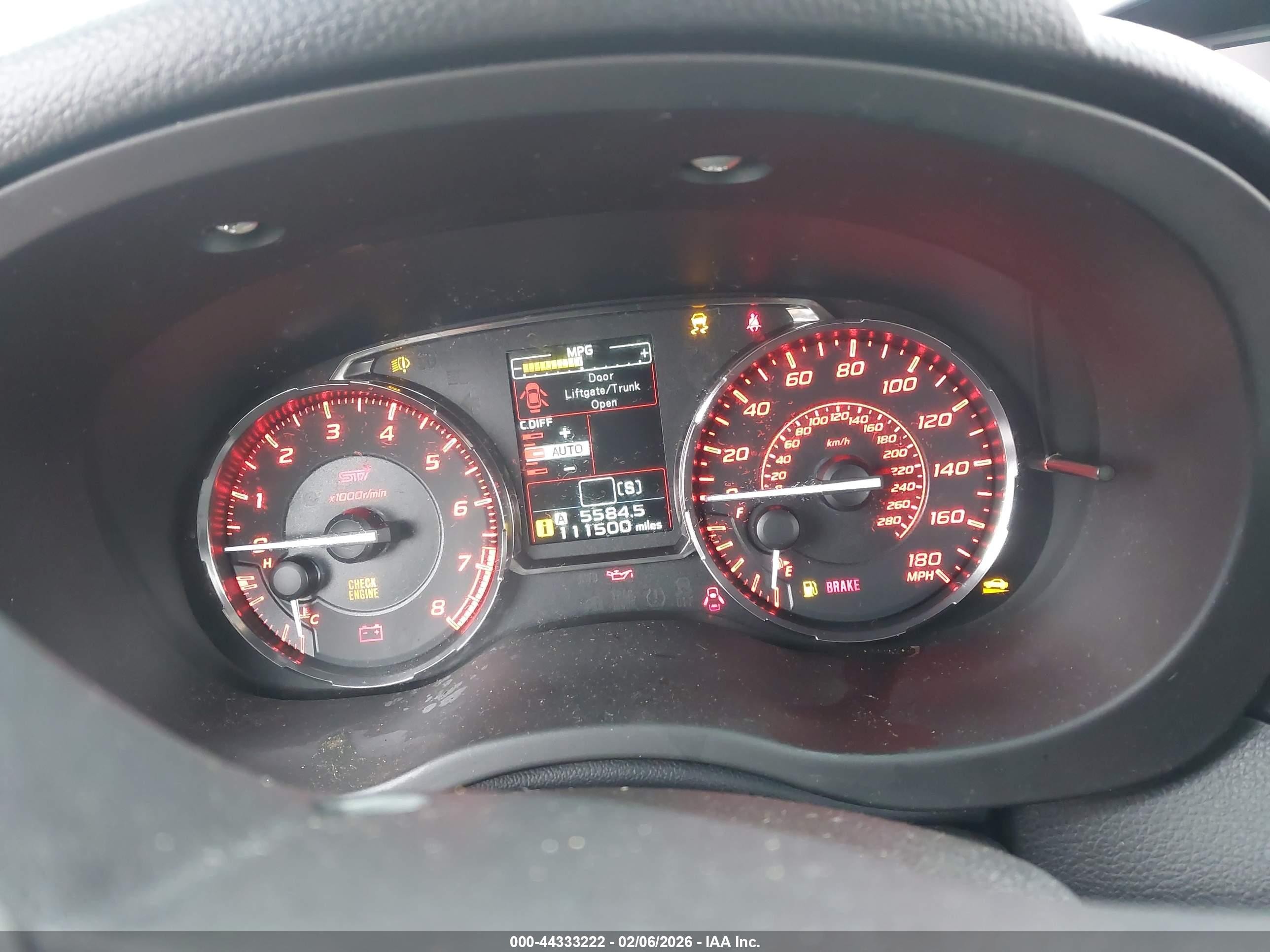 2015 Subaru Wrx Sti Limited White vin: JF1VA2S6XF9820807