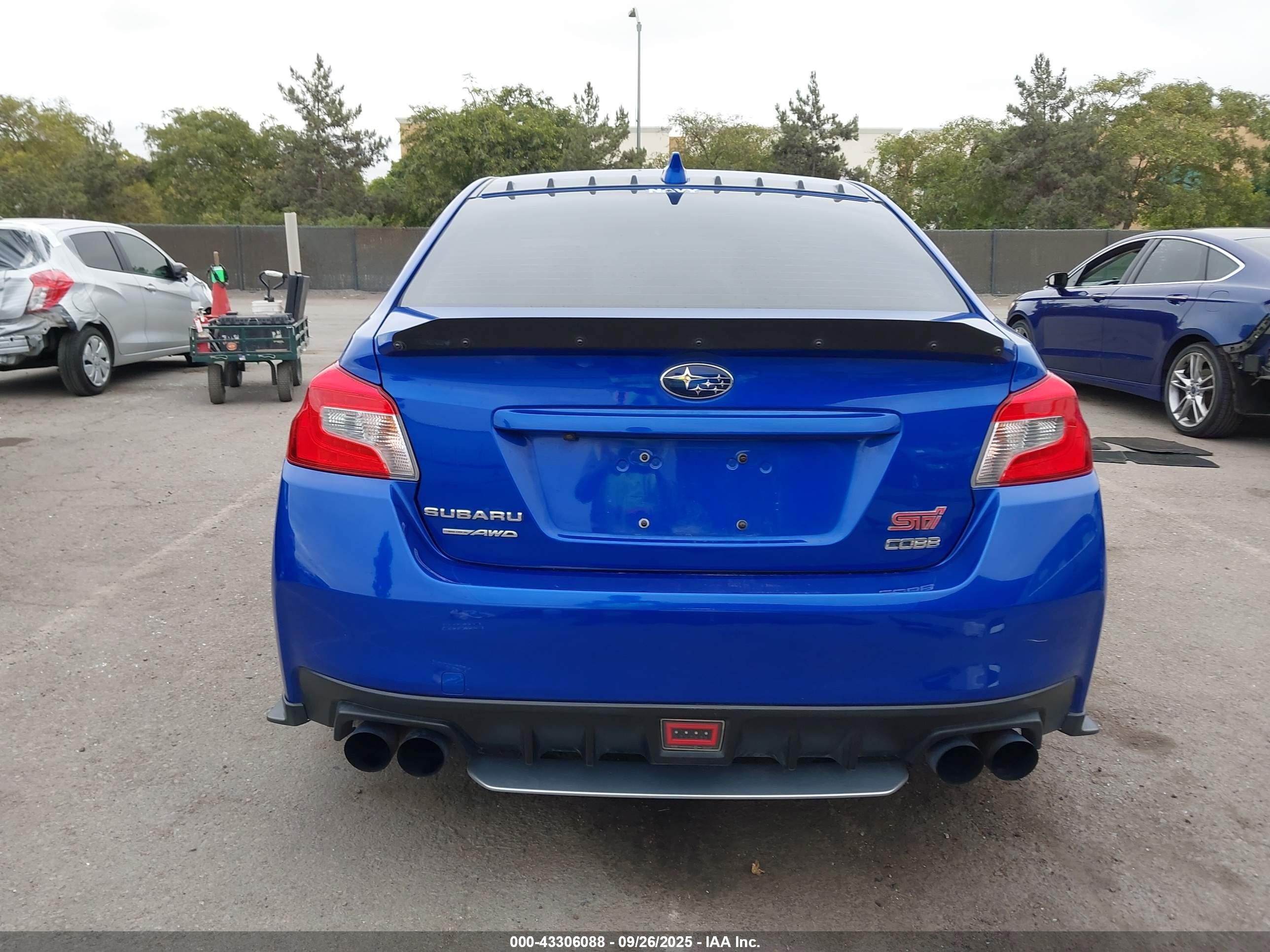 2018 Subaru Wrx Sti Limited Синий vin: JF1VA2T67J9823798