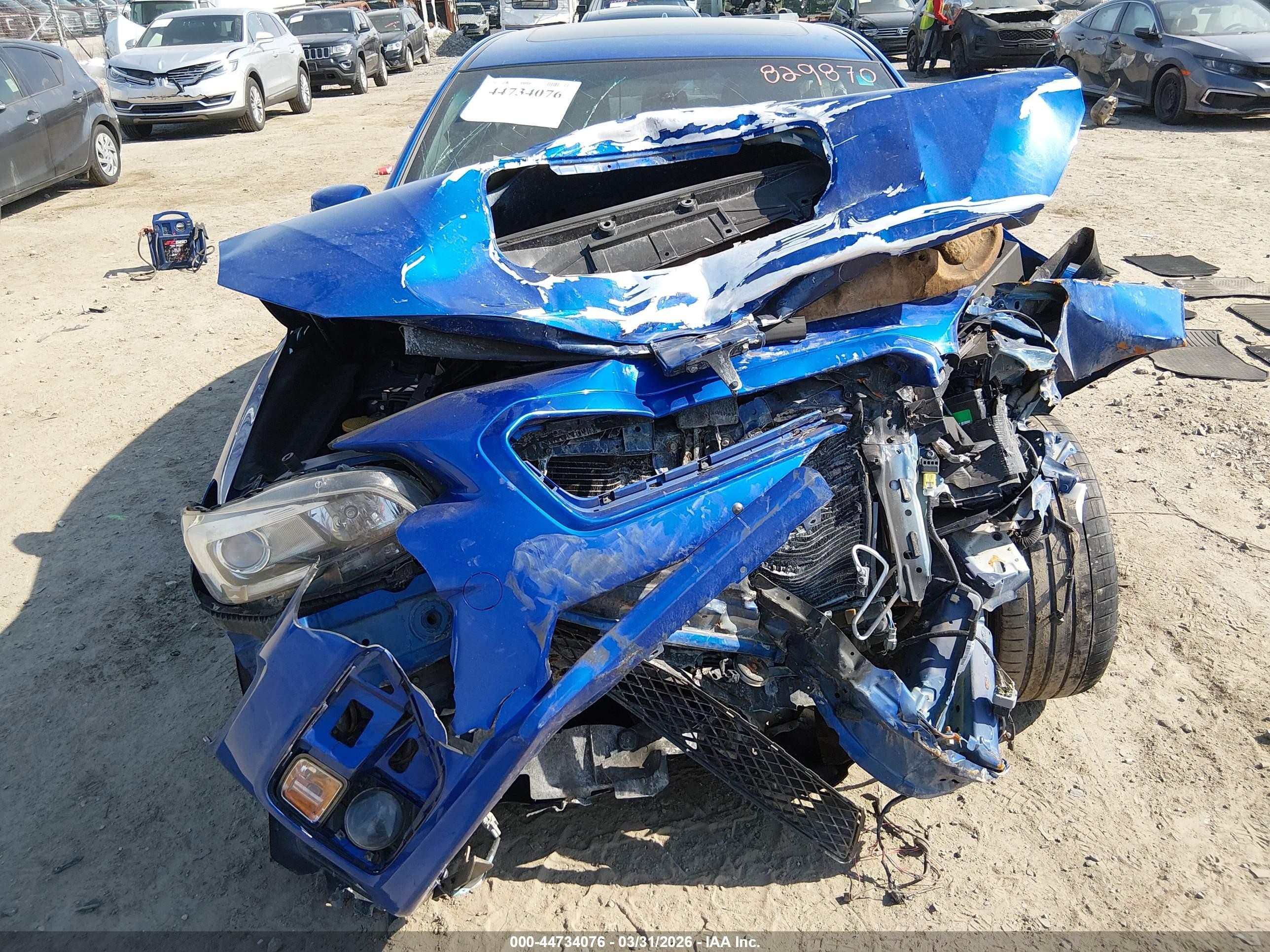 2015 Subaru Wrx Sti Limited Blue vin: JF1VA2U60F9829870