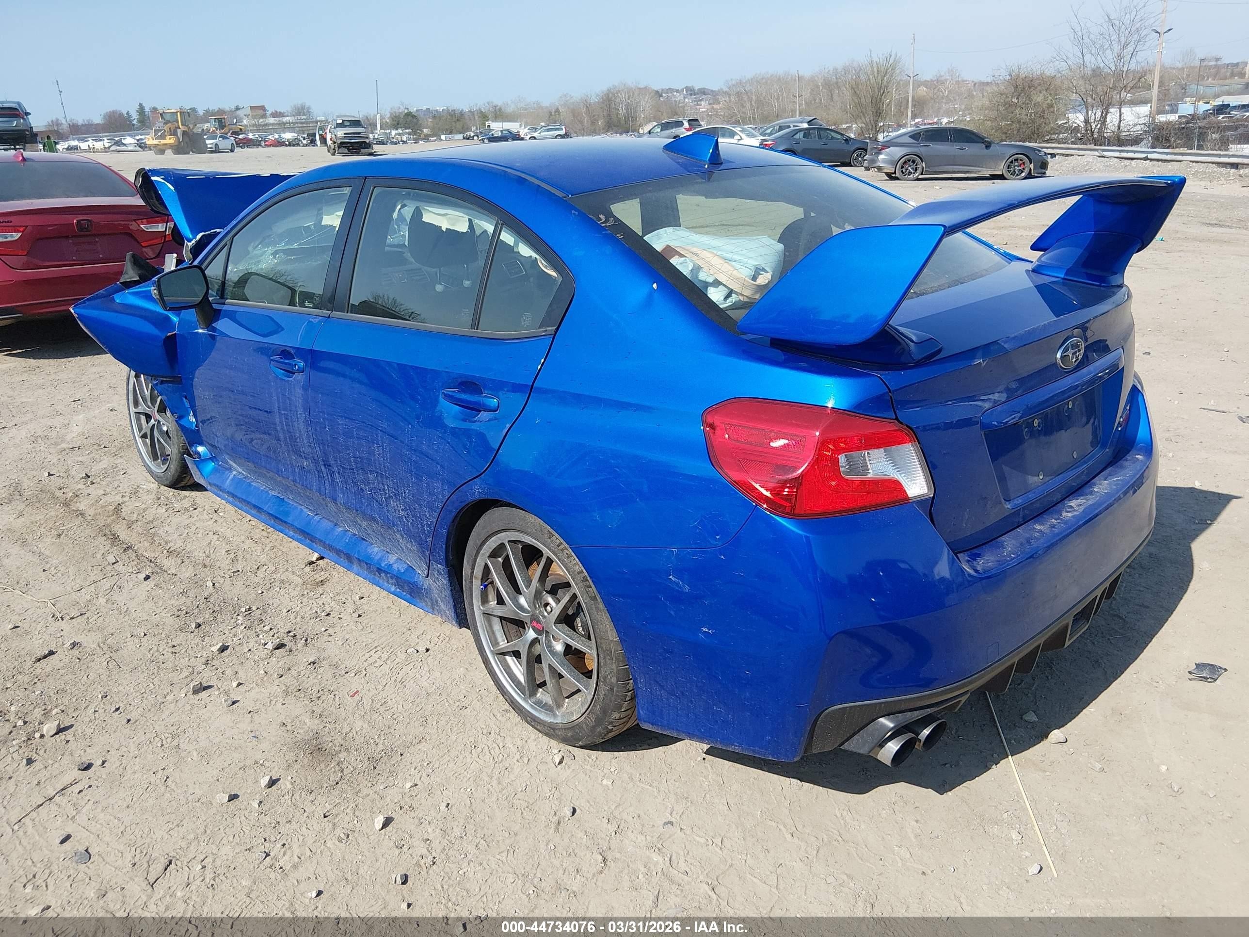 2015 Subaru Wrx Sti Limited Blue vin: JF1VA2U60F9829870