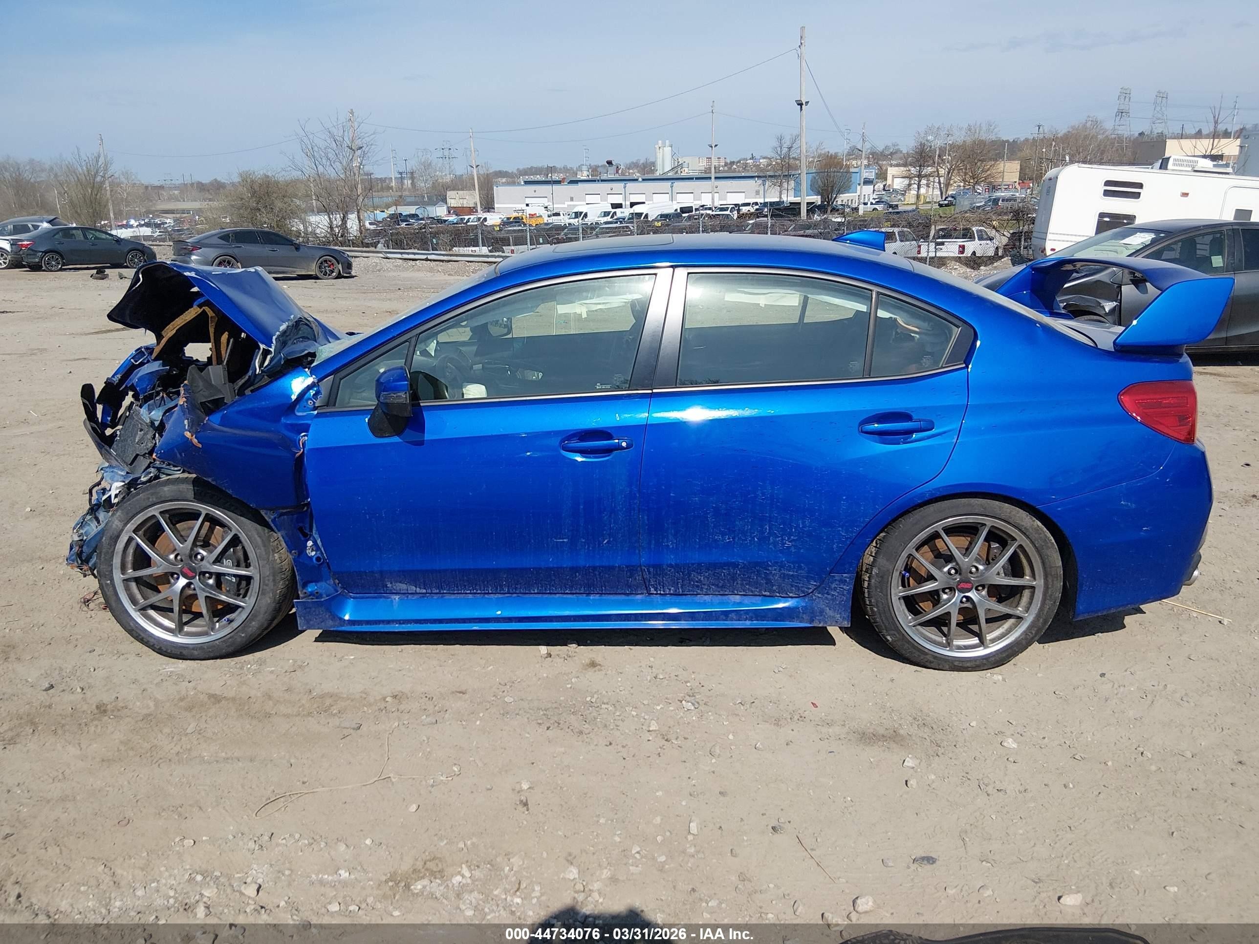 2015 Subaru Wrx Sti Limited Blue vin: JF1VA2U60F9829870