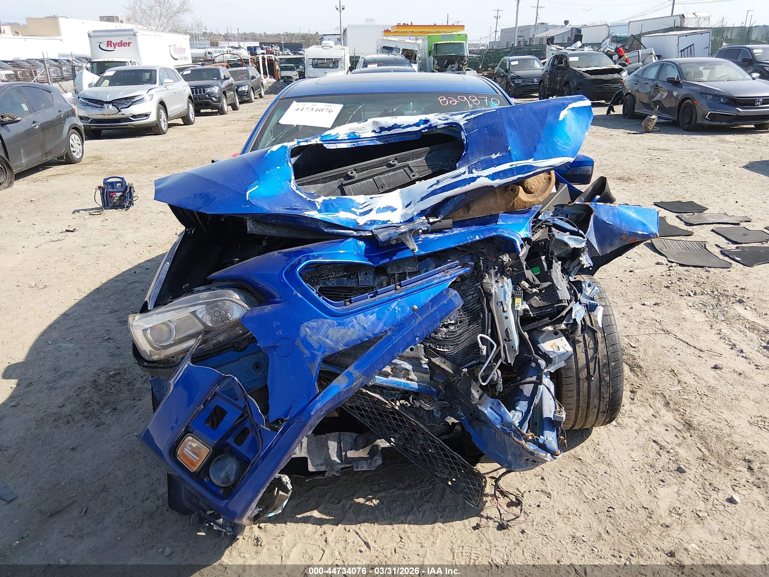 2015 Subaru Wrx Sti Limited Blue vin: JF1VA2U60F9829870
