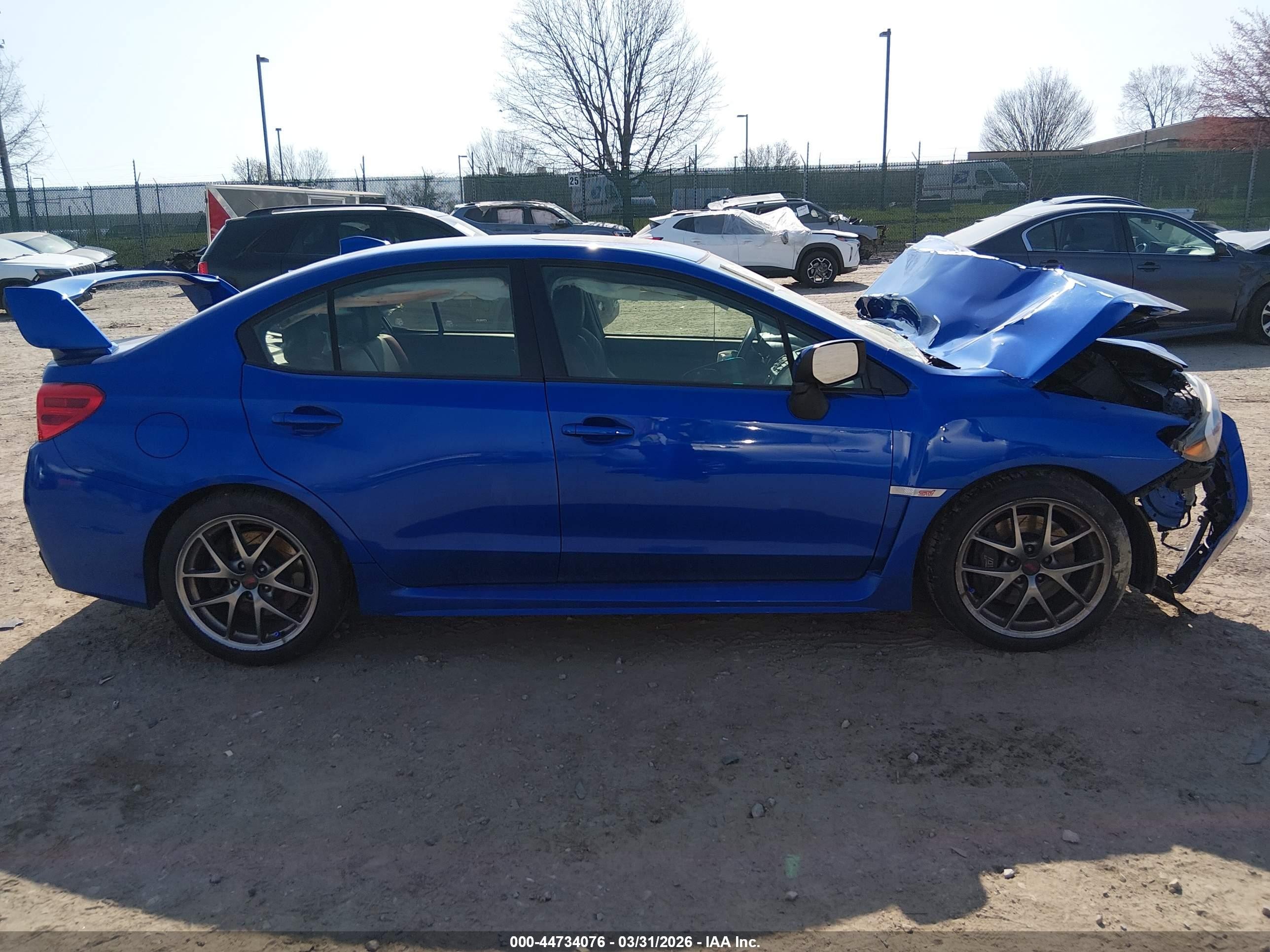 2015 Subaru Wrx Sti Limited Blue vin: JF1VA2U60F9829870