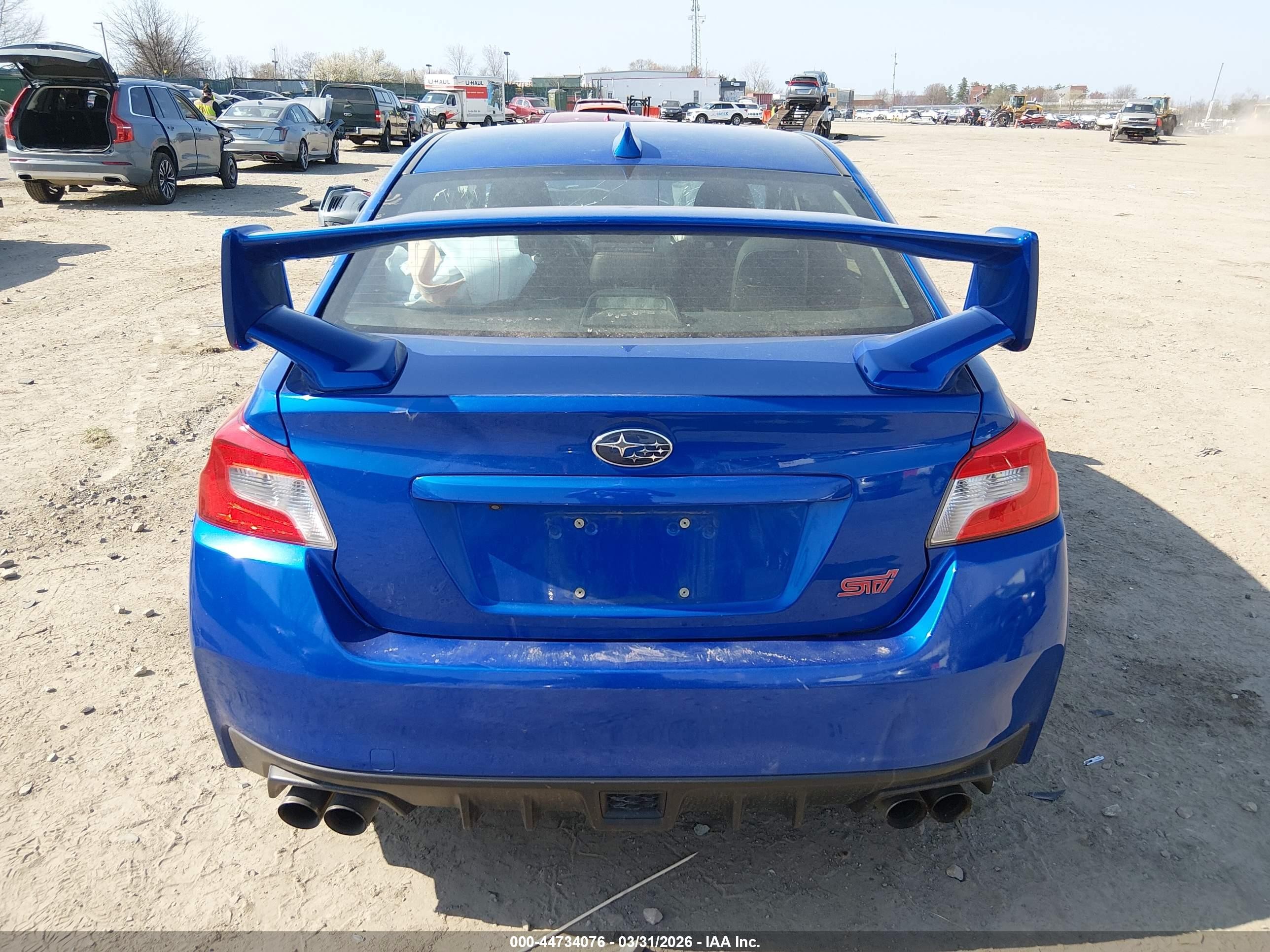 2015 Subaru Wrx Sti Limited Blue vin: JF1VA2U60F9829870