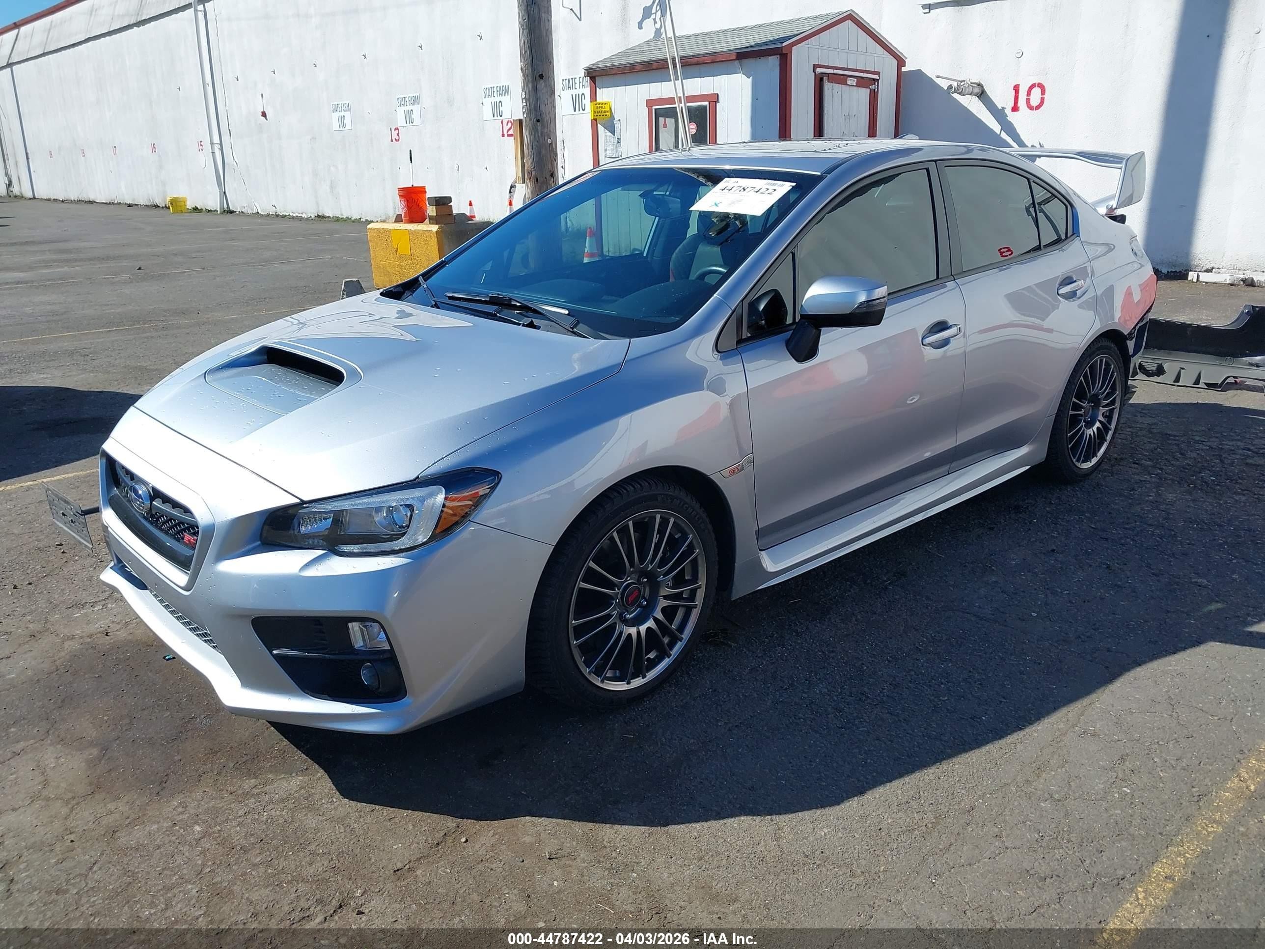 2015 Subaru Wrx Sti Limited Silver vin: JF1VA2U66F9807369