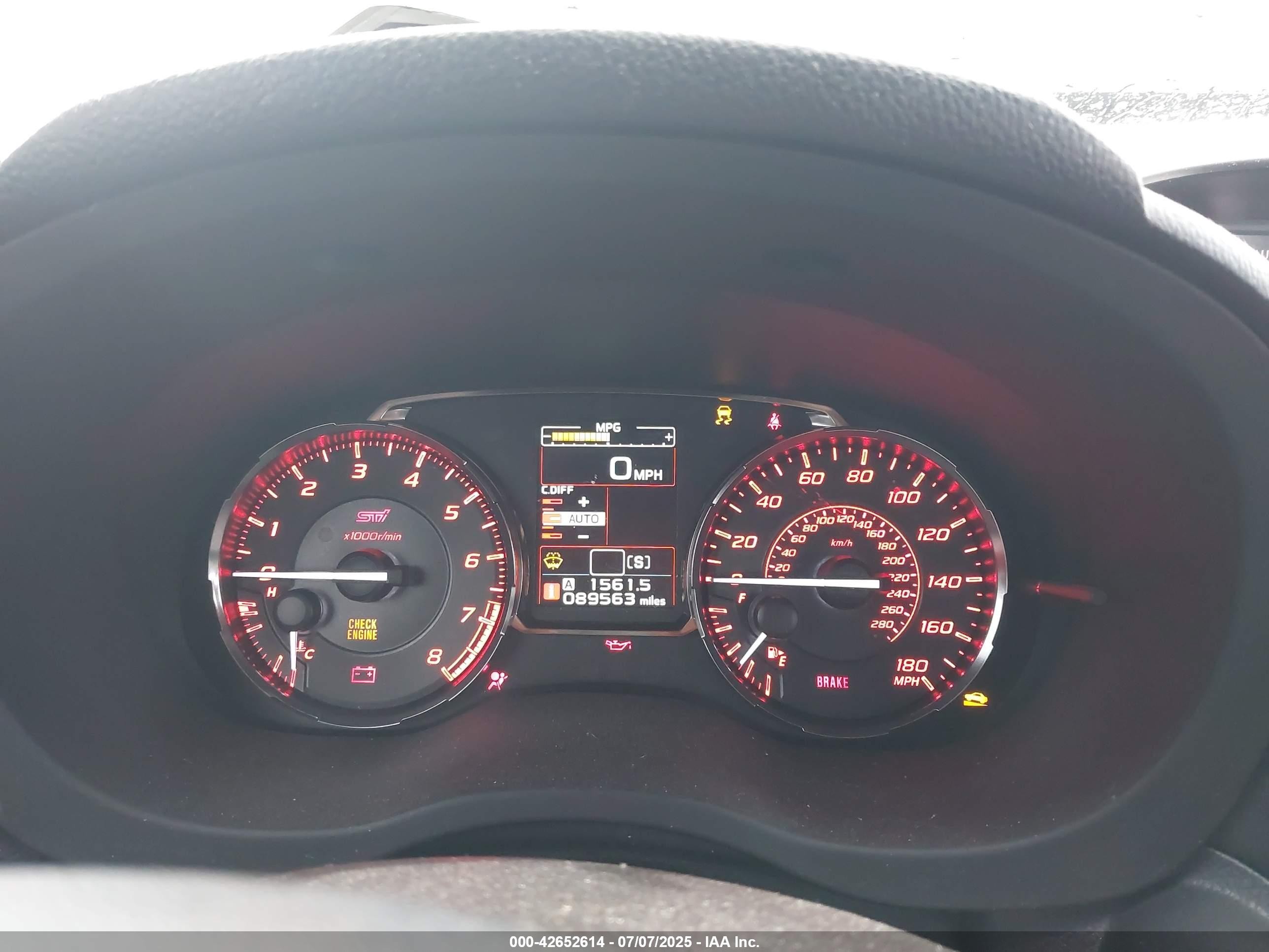 2015 Subaru Wrx Sti Limited Black vin: JF1VA2U68F9808958