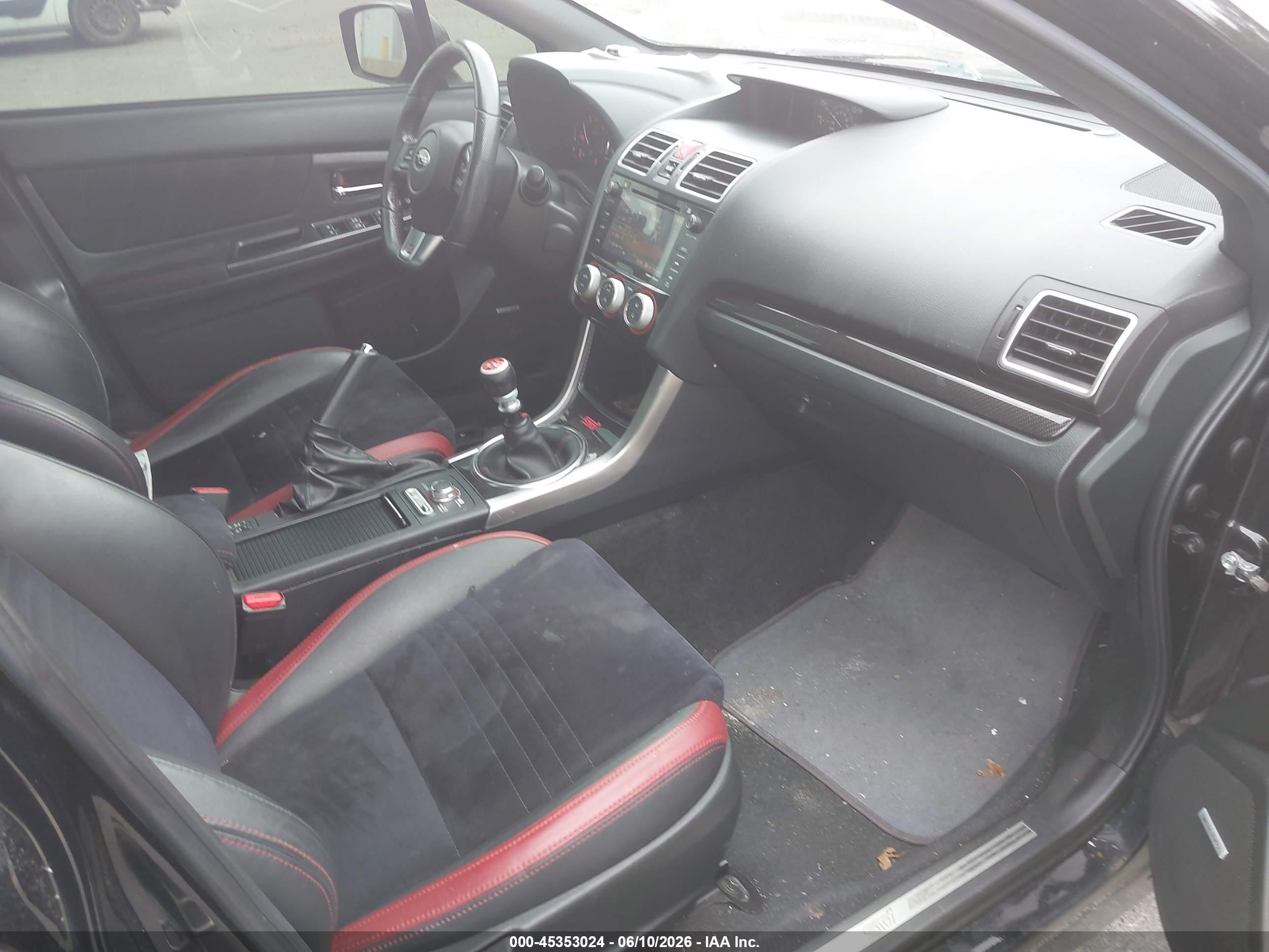 2017 Subaru Wrx Sti   Black vin: JF1VA2V60H9814464