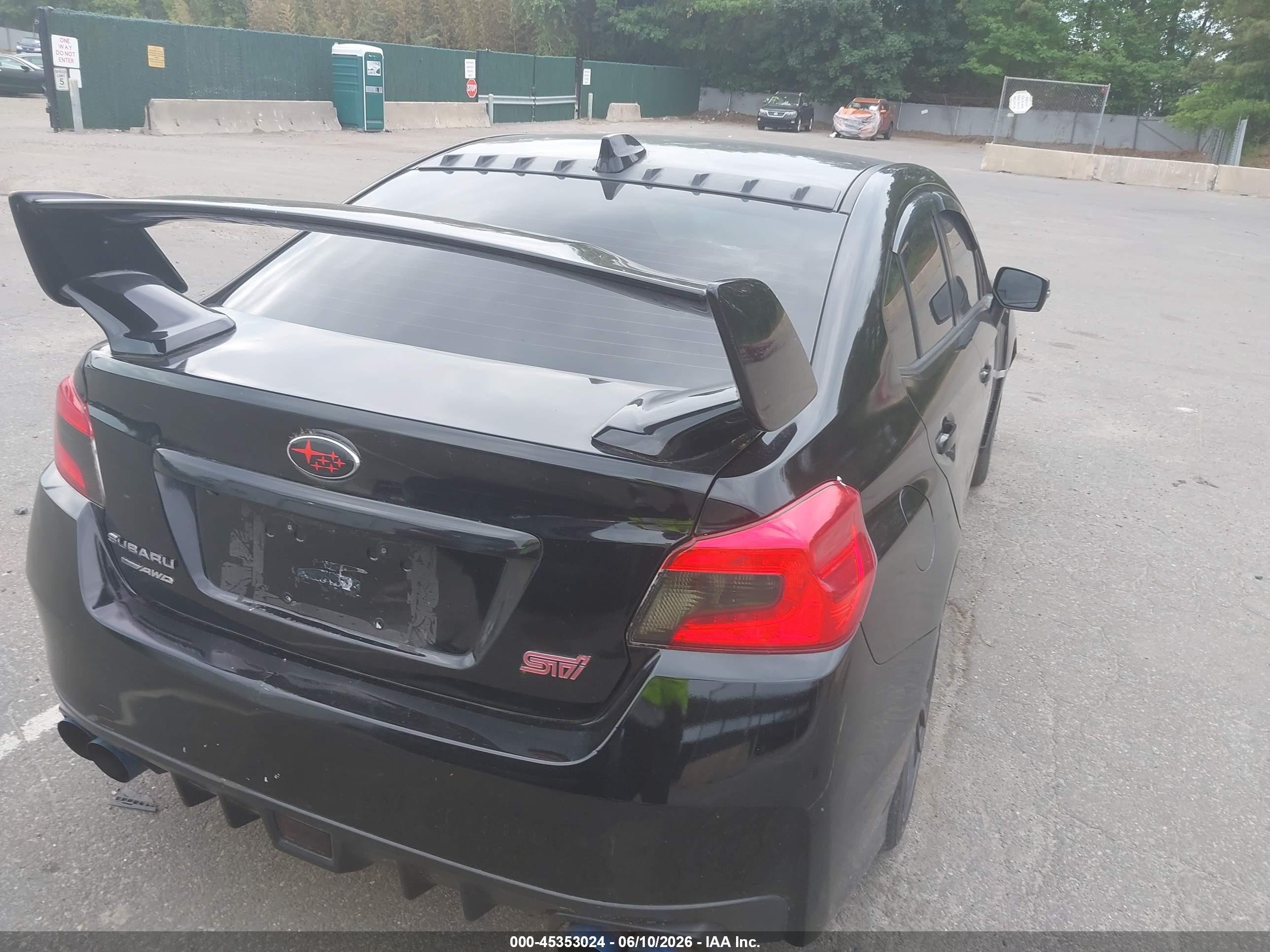 2017 Subaru Wrx Sti   Black vin: JF1VA2V60H9814464