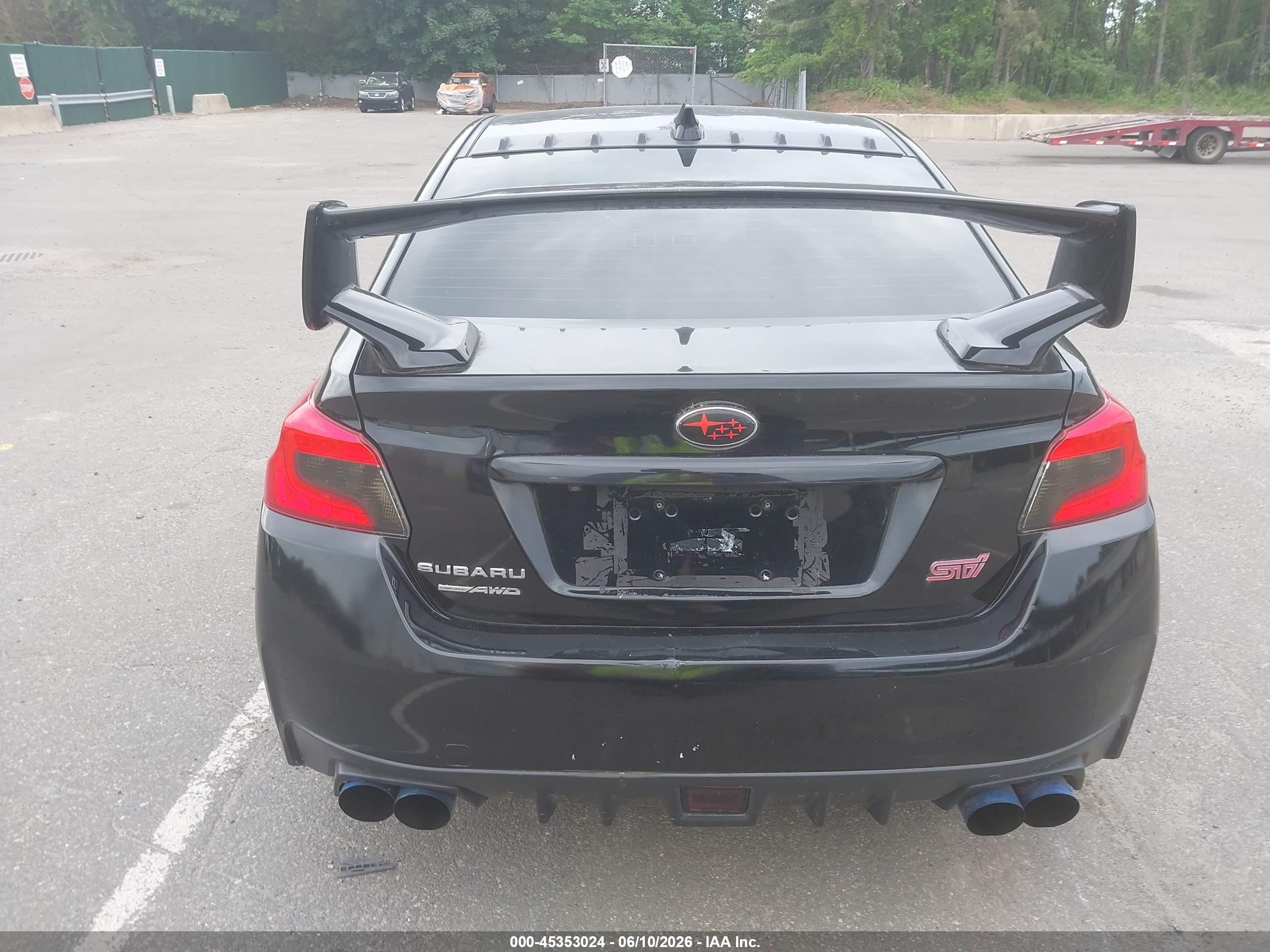 2017 Subaru Wrx Sti   Black vin: JF1VA2V60H9814464