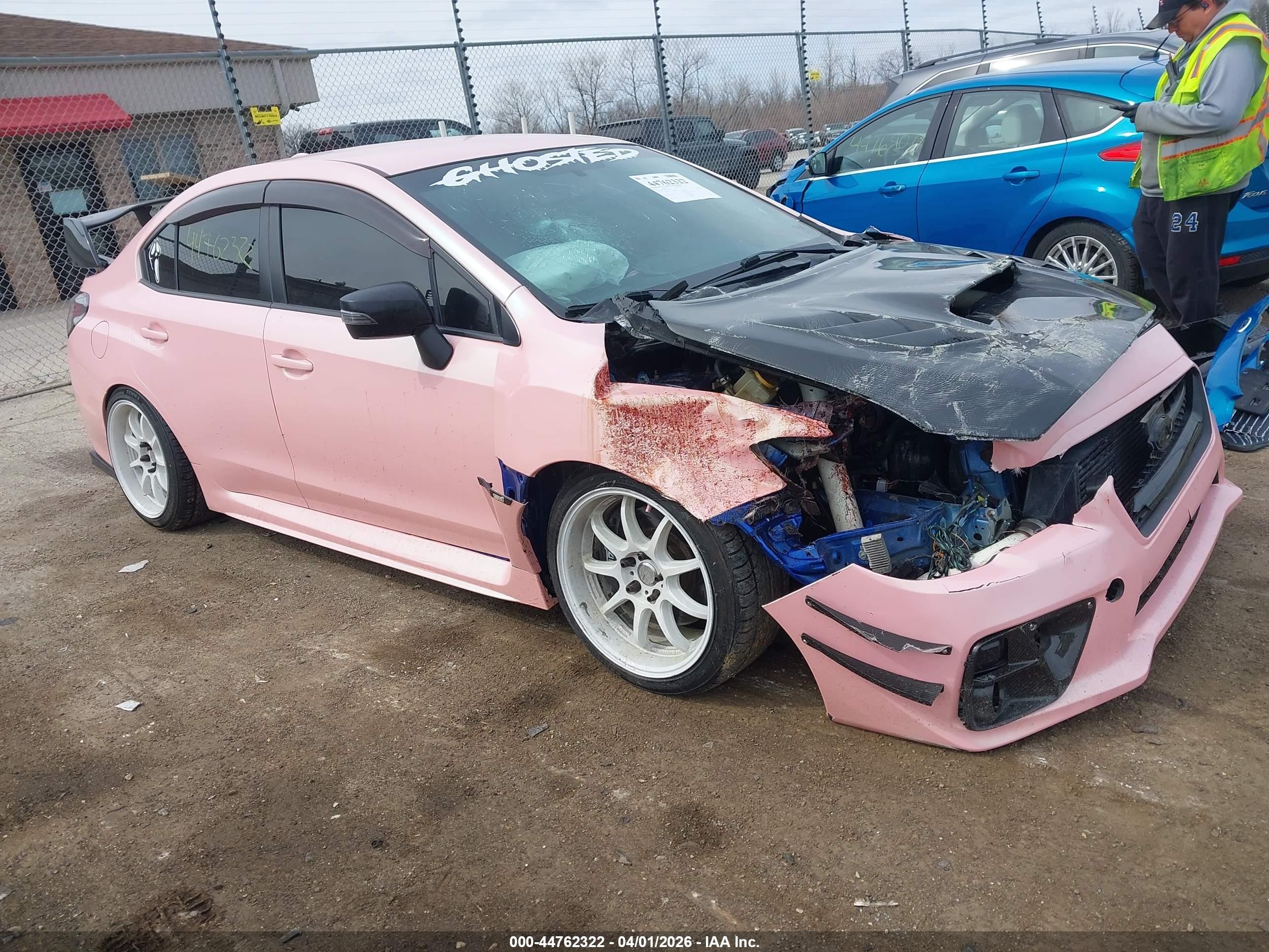 2015 Subaru Wrx Sti Launch Edition Pink vin: JF1VA2W60F9801046