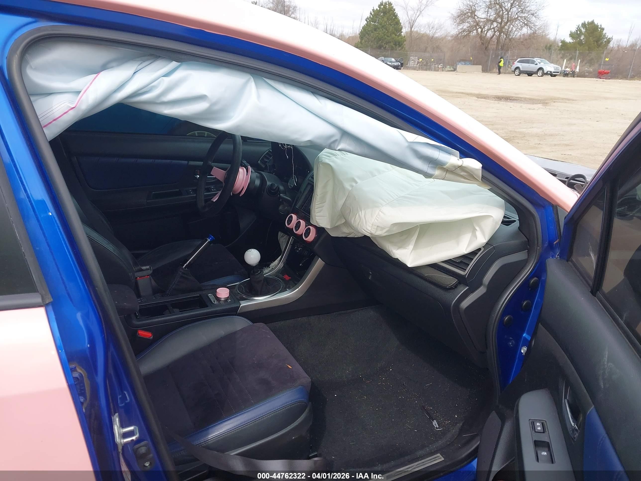 2015 Subaru Wrx Sti Launch Edition Розовый vin: JF1VA2W60F9801046