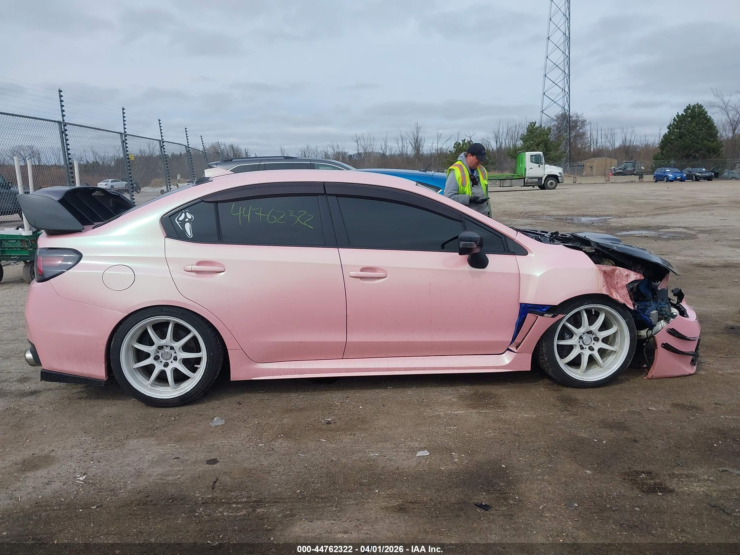 2015 Subaru Wrx Sti Launch Edition Розовый vin: JF1VA2W60F9801046