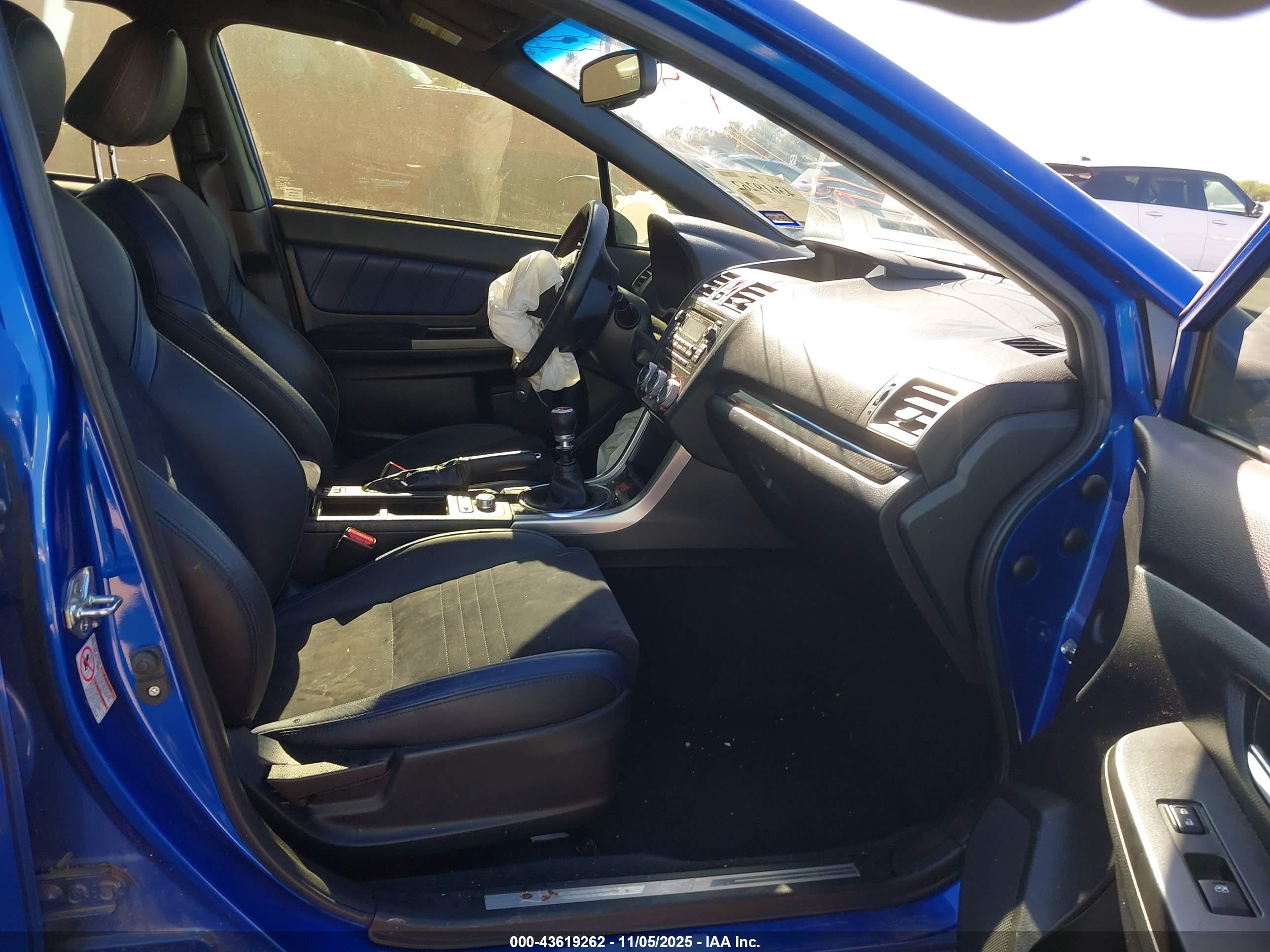 2015 Subaru Wrx Sti Launch Edition Синий vin: JF1VA2W61F9800598