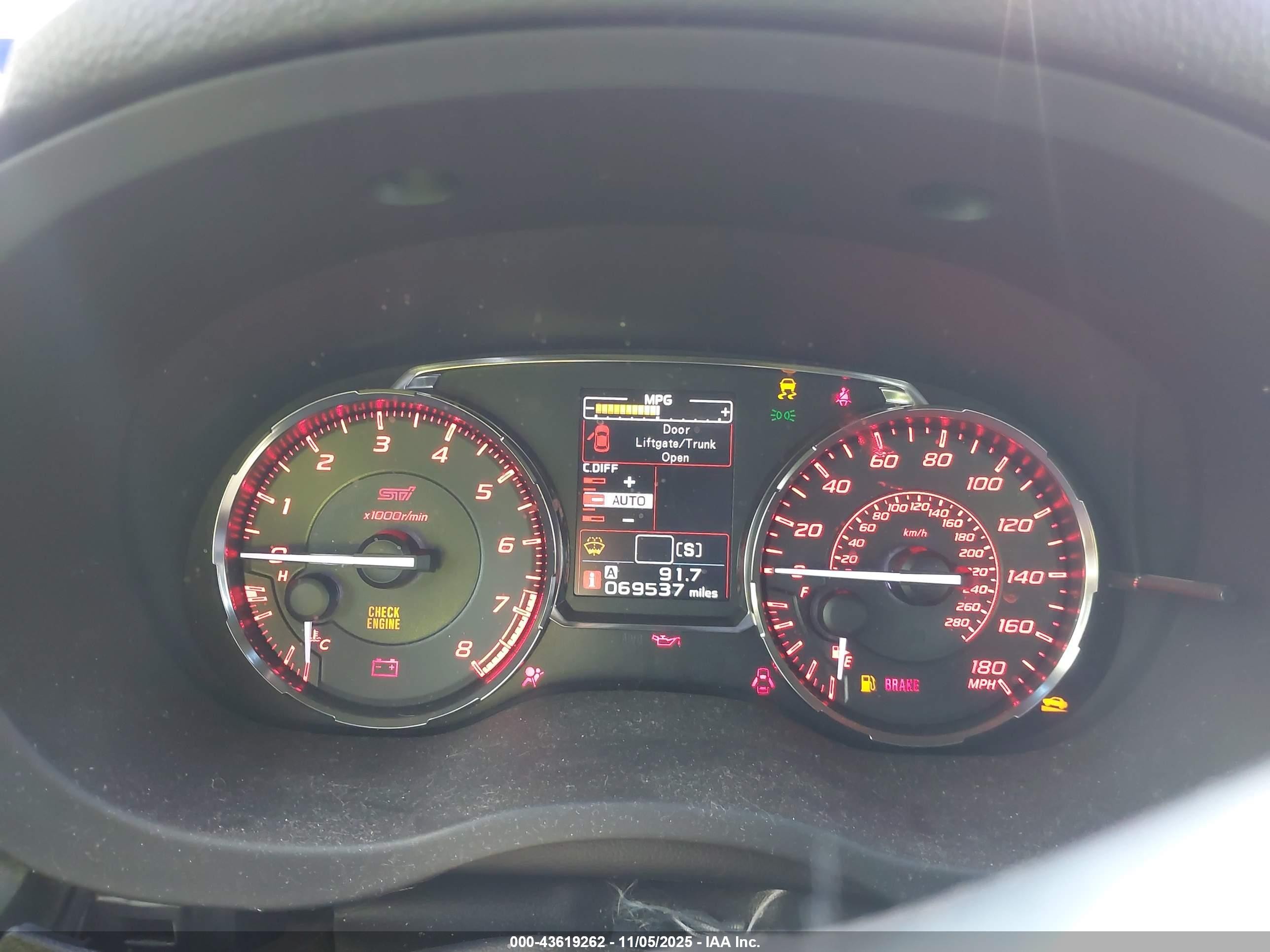 2015 Subaru Wrx Sti Launch Edition Синий vin: JF1VA2W61F9800598