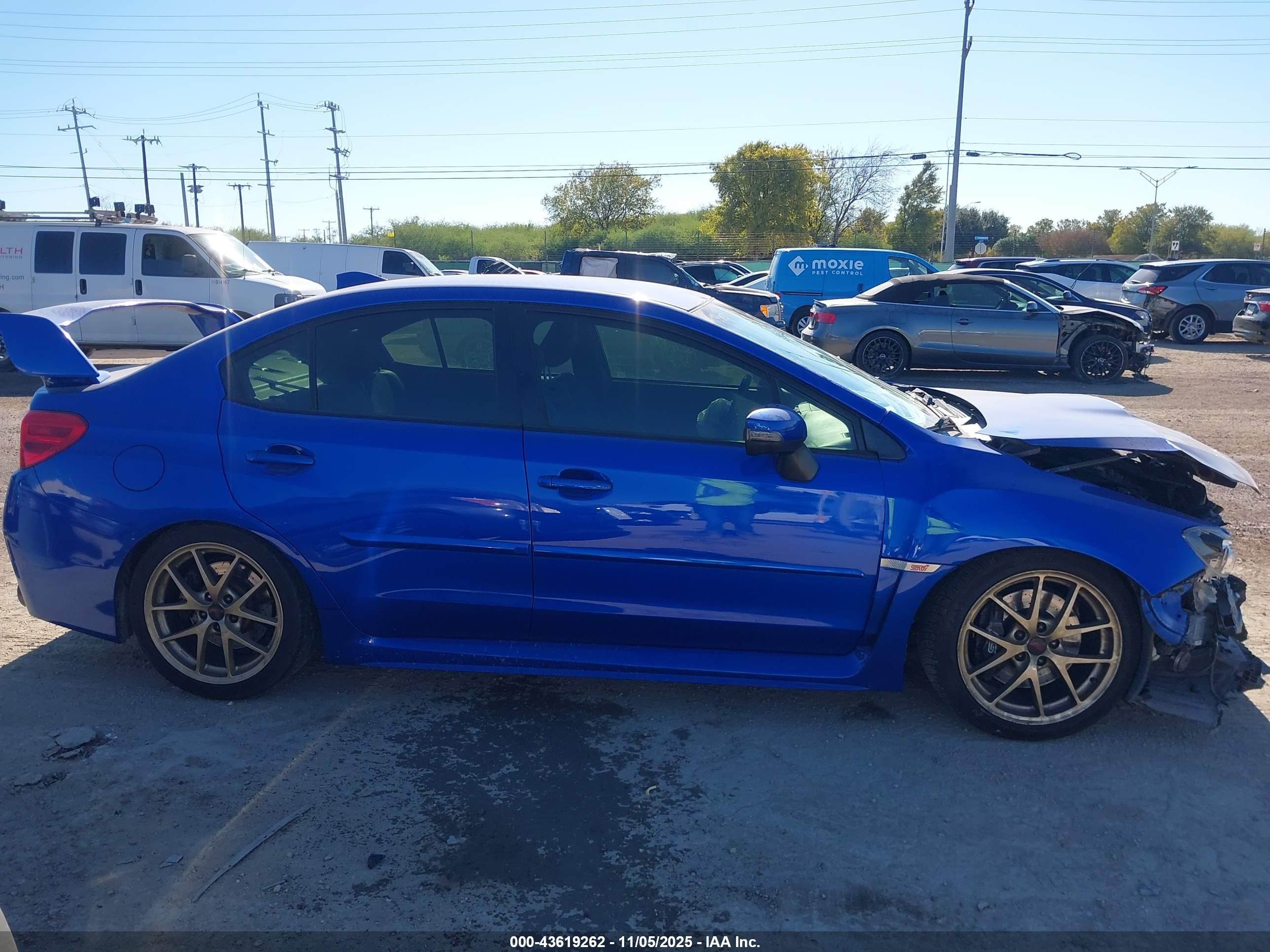 2015 Subaru Wrx Sti Launch Edition Синий vin: JF1VA2W61F9800598
