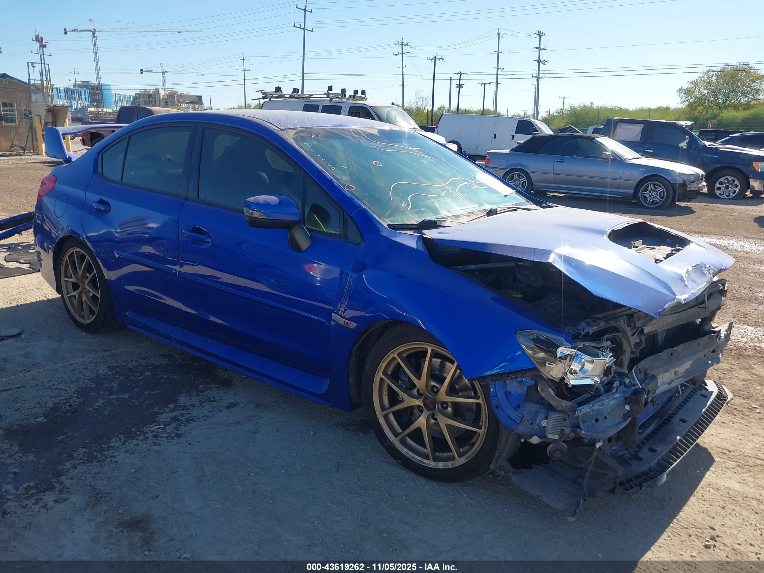 2015 Subaru Wrx Sti Launch Edition Blue vin: JF1VA2W61F9800598