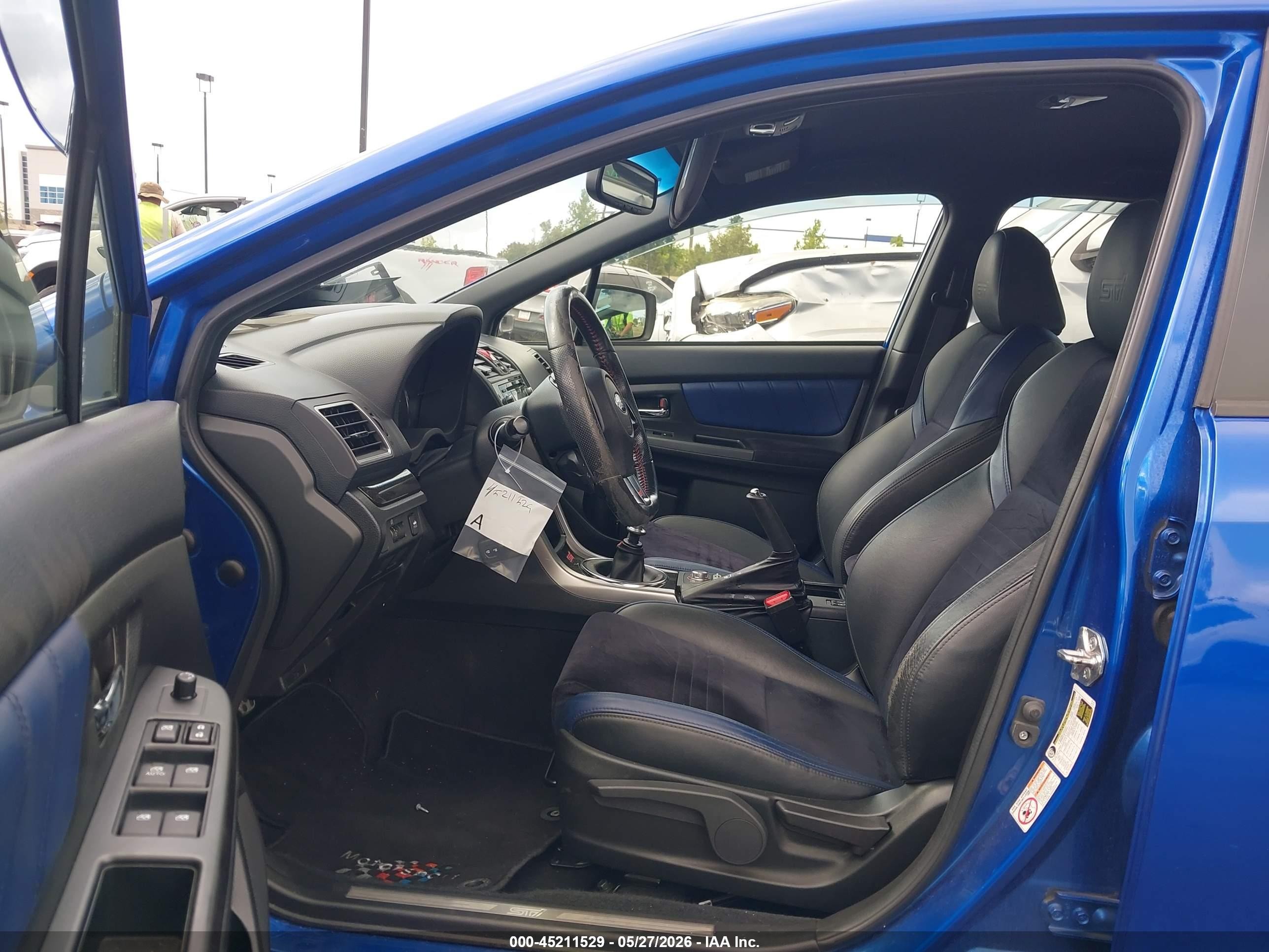 2015 Subaru Wrx Sti Launch Edition Blue vin: JF1VA2W61F9803050