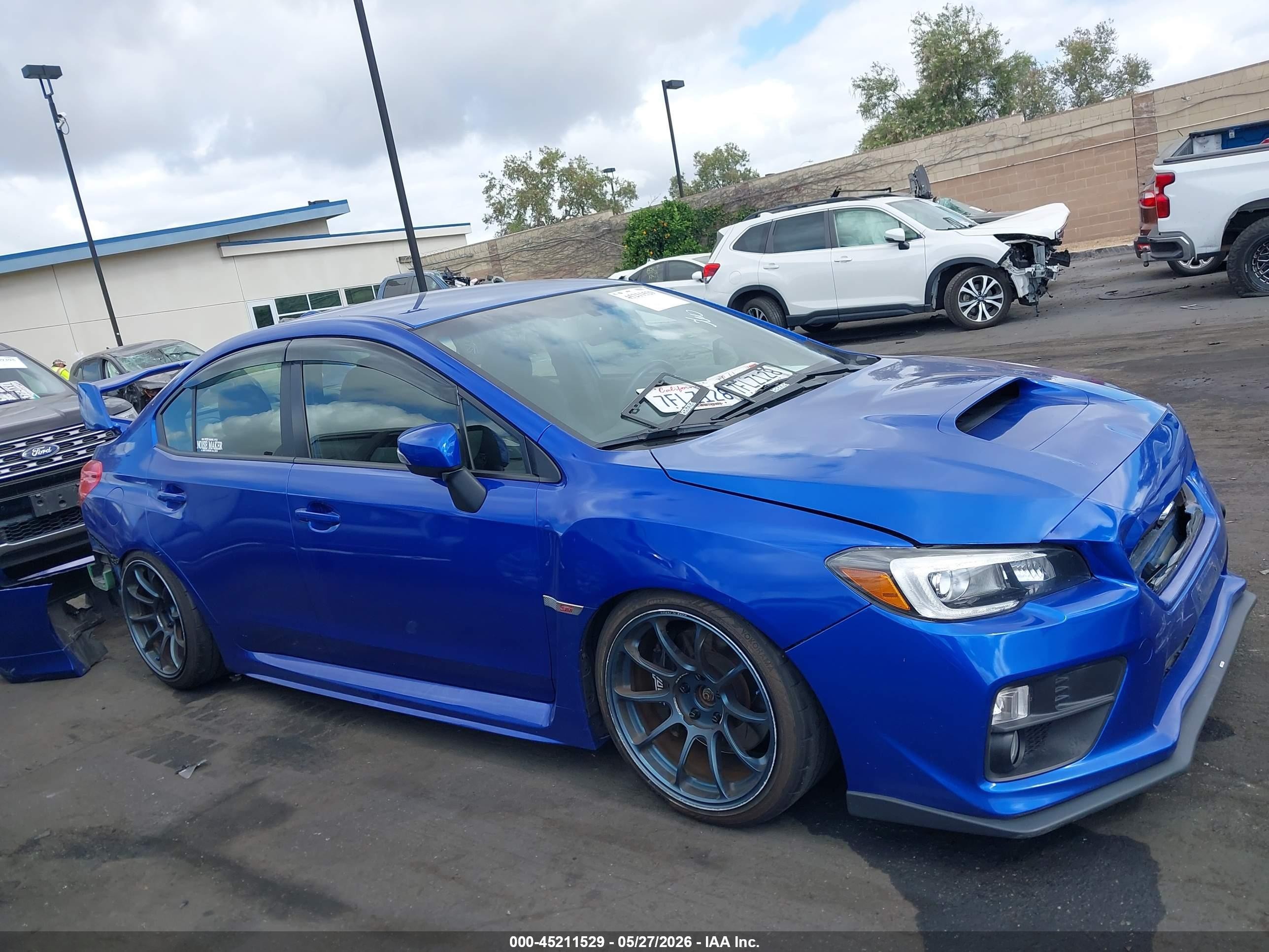 2015 Subaru Wrx Sti Launch Edition Blue vin: JF1VA2W61F9803050