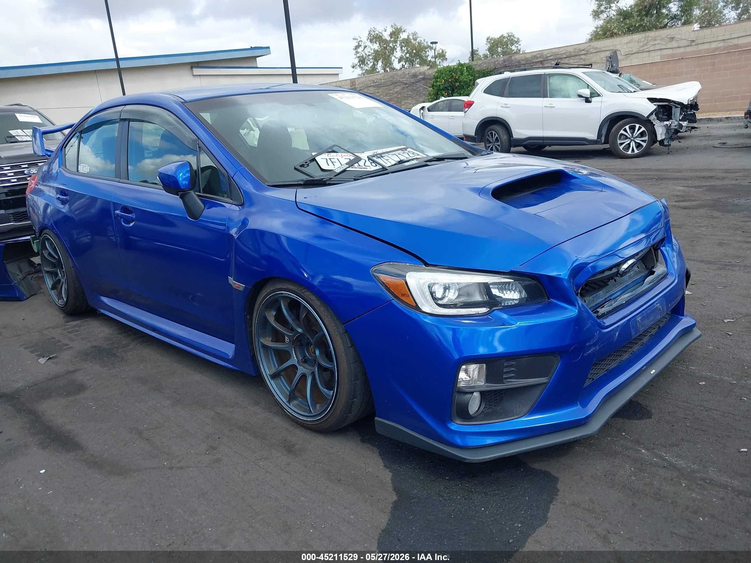 2015 Subaru Wrx Sti Launch Edition Blue vin: JF1VA2W61F9803050