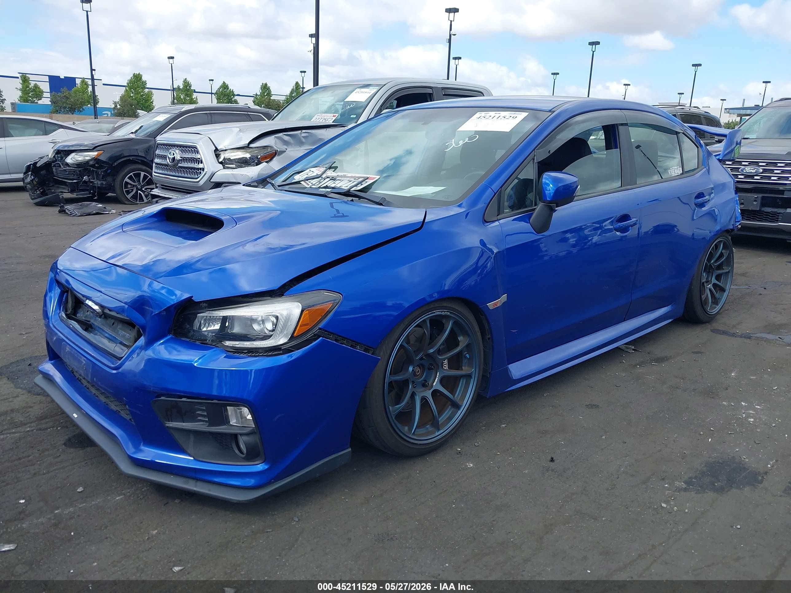 2015 Subaru Wrx Sti Launch Edition Blue vin: JF1VA2W61F9803050