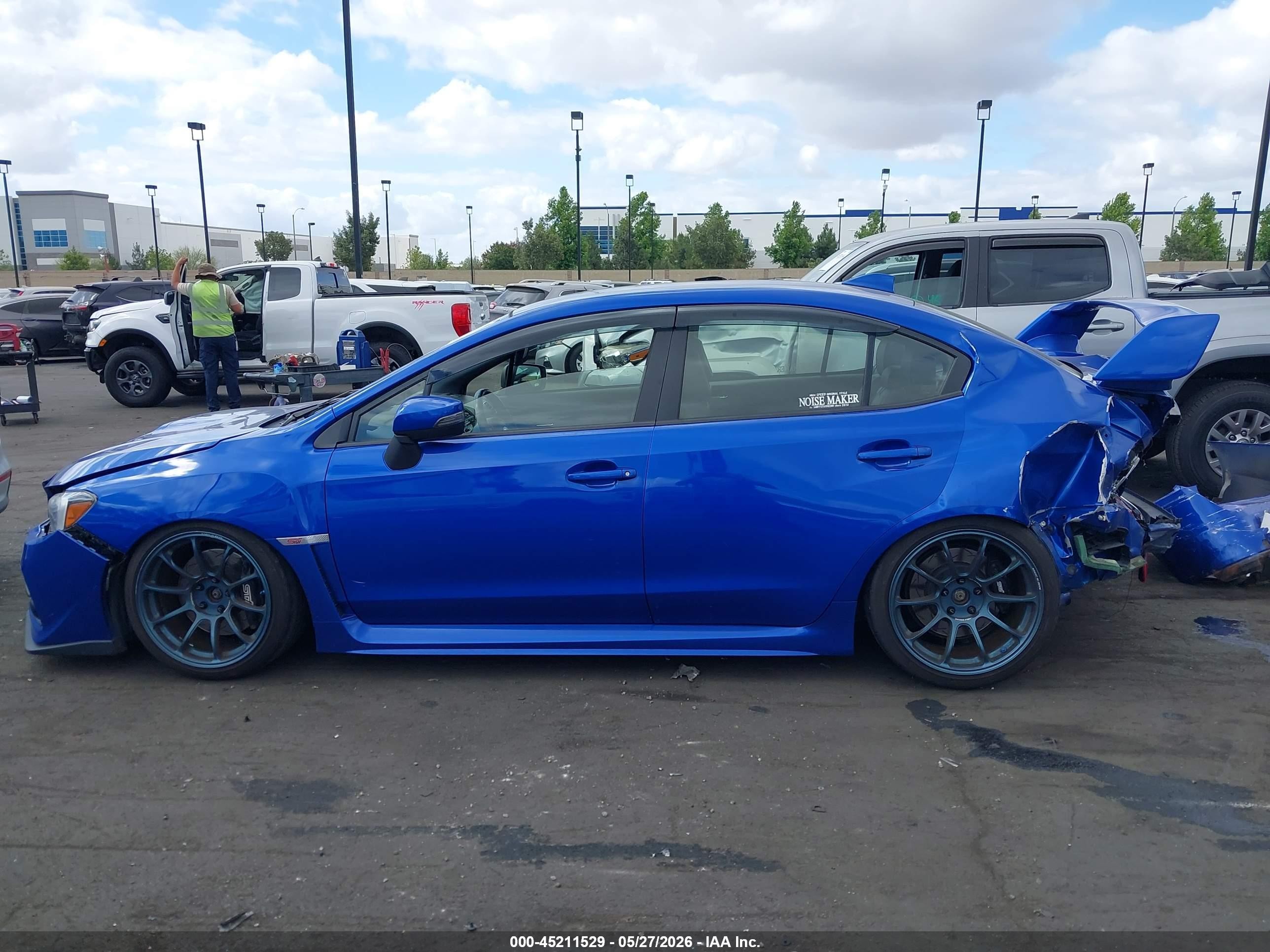 2015 Subaru Wrx Sti Launch Edition Blue vin: JF1VA2W61F9803050