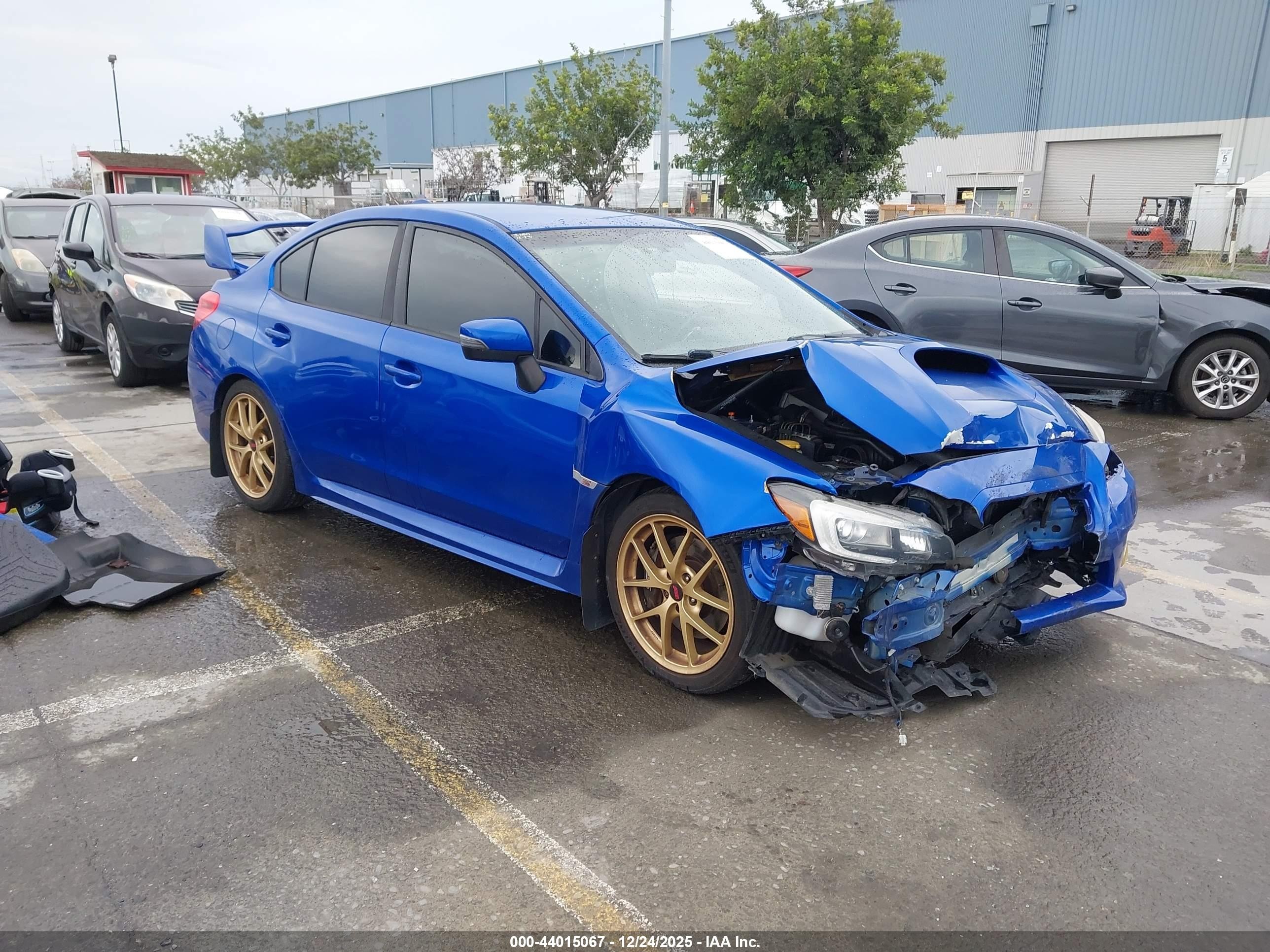 2015 Subaru Wrx Sti Launch Edition Blue vin: JF1VA2W62F9801291