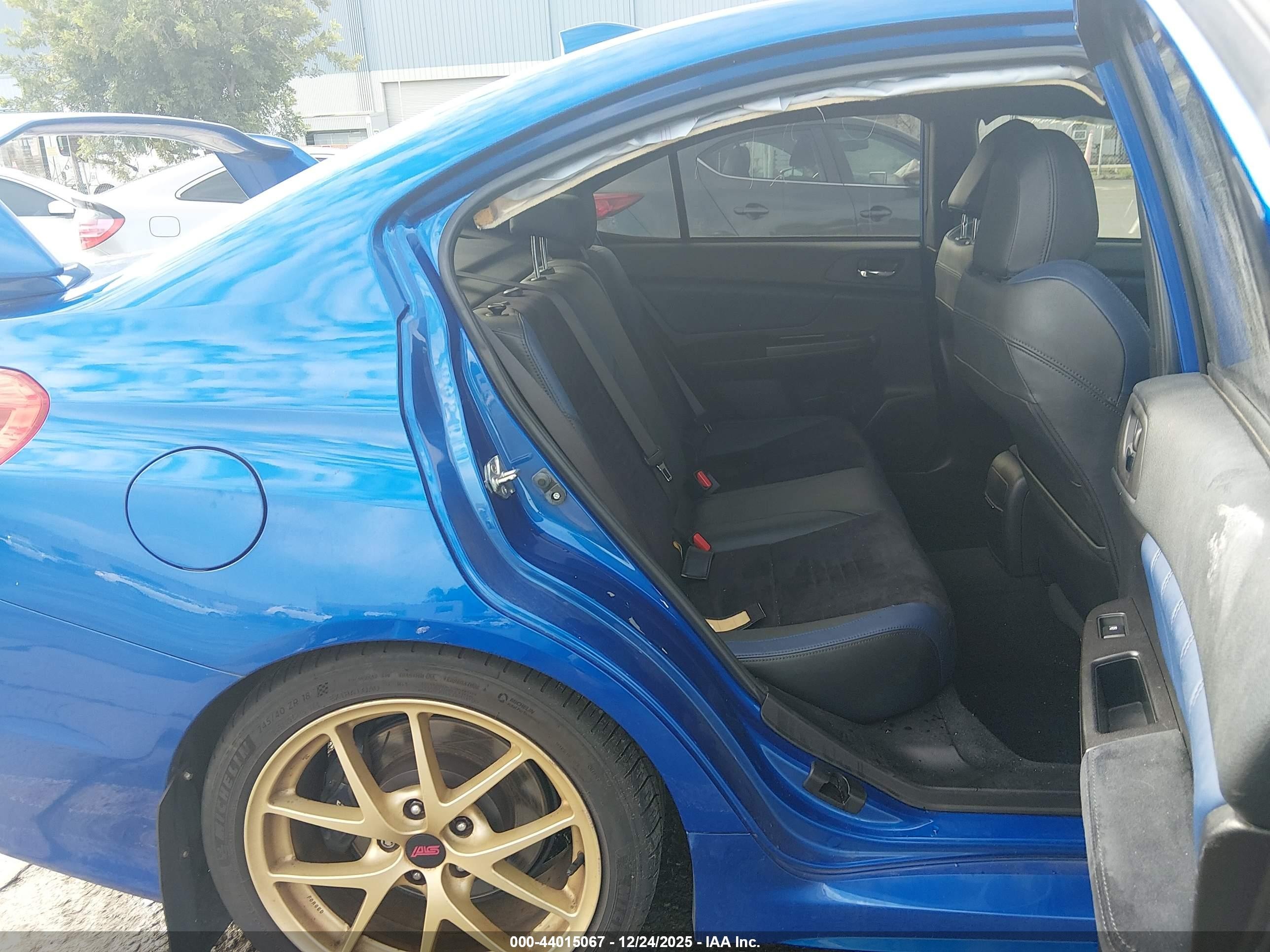 2015 Subaru Wrx Sti Launch Edition Blue vin: JF1VA2W62F9801291