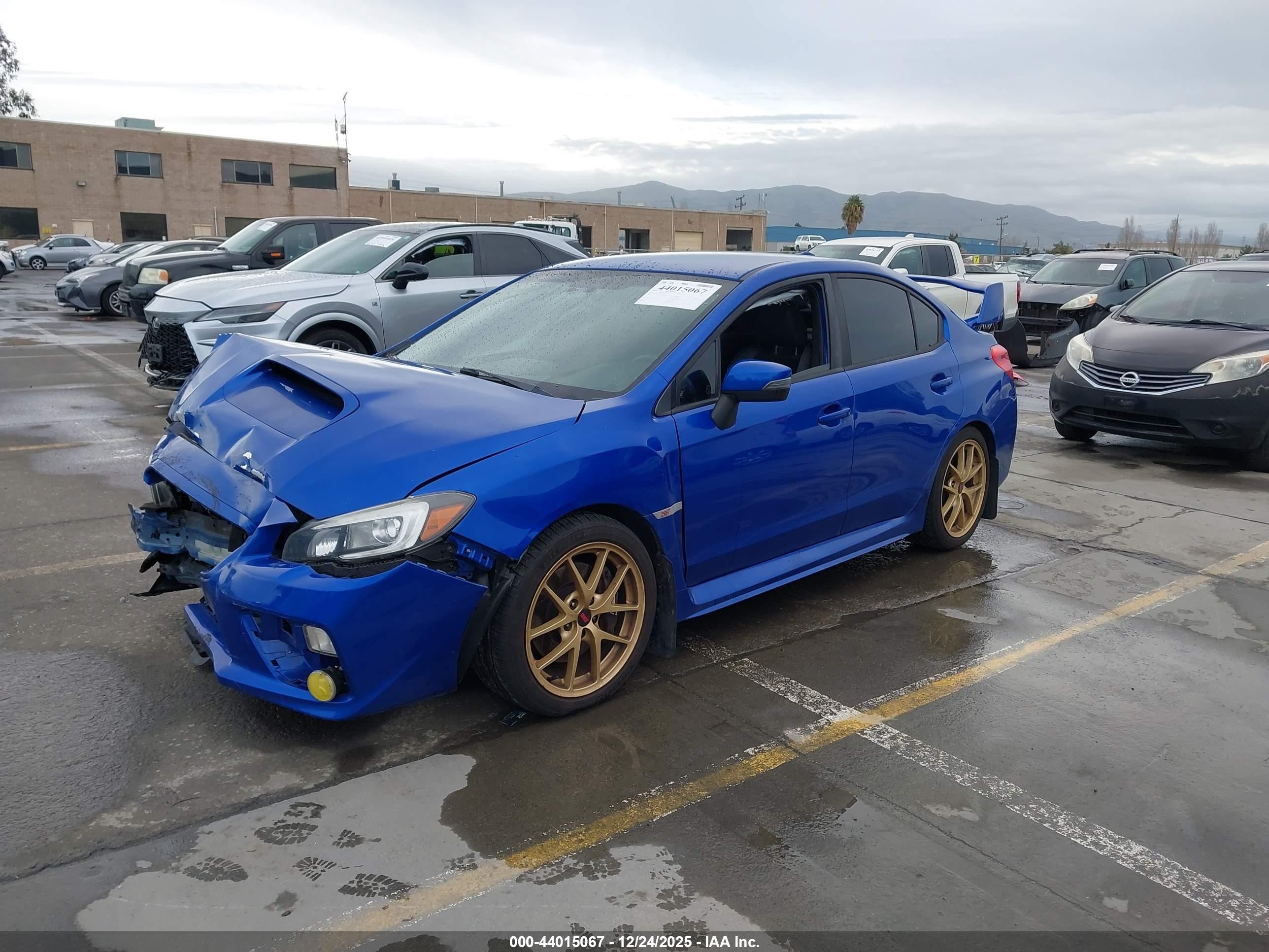 2015 Subaru Wrx Sti Launch Edition Blue vin: JF1VA2W62F9801291