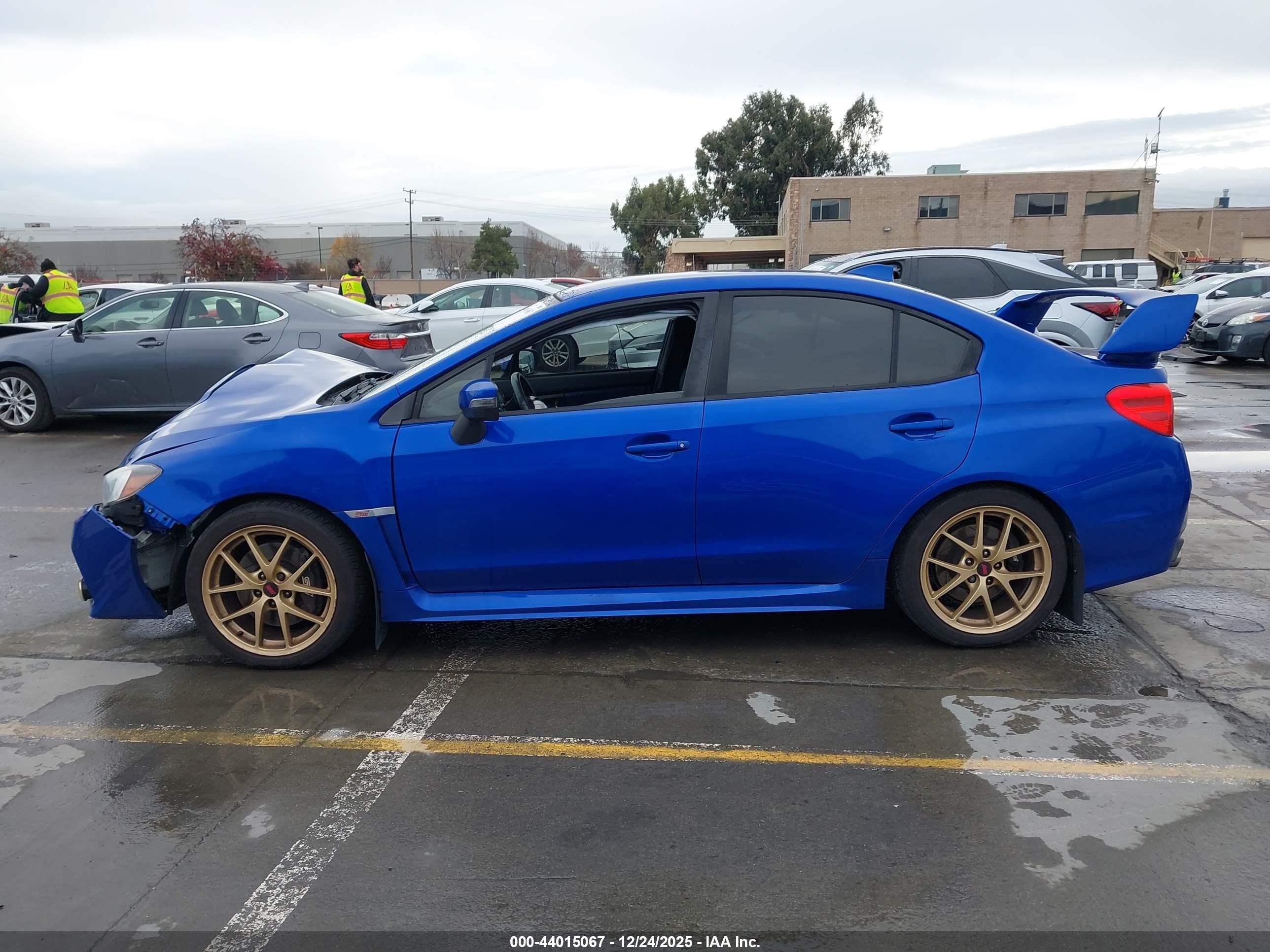 2015 Subaru Wrx Sti Launch Edition Blue vin: JF1VA2W62F9801291