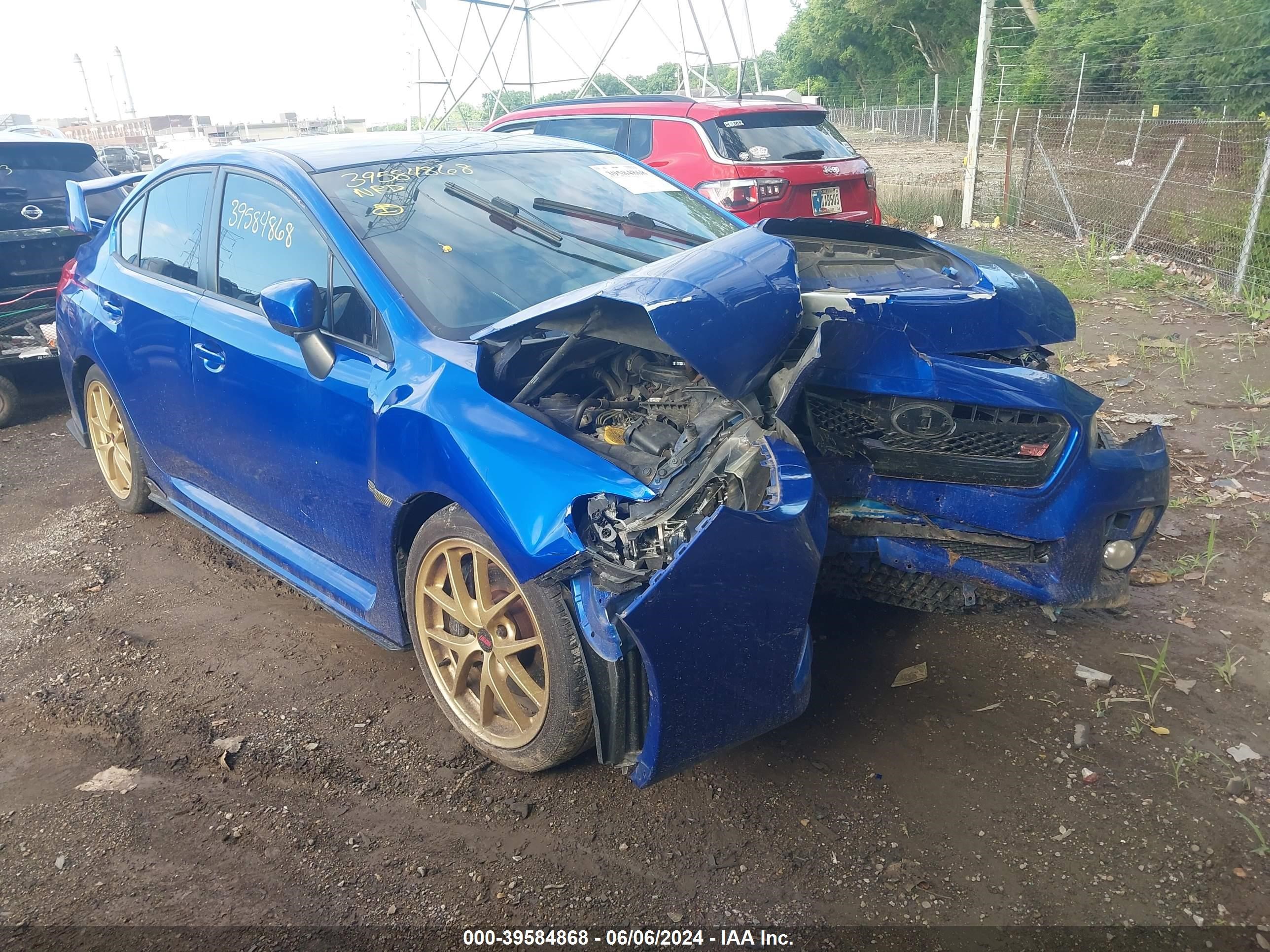 2015 Subaru Wrx Sti Launch Edition Blue vin: JF1VA2W64F9800983